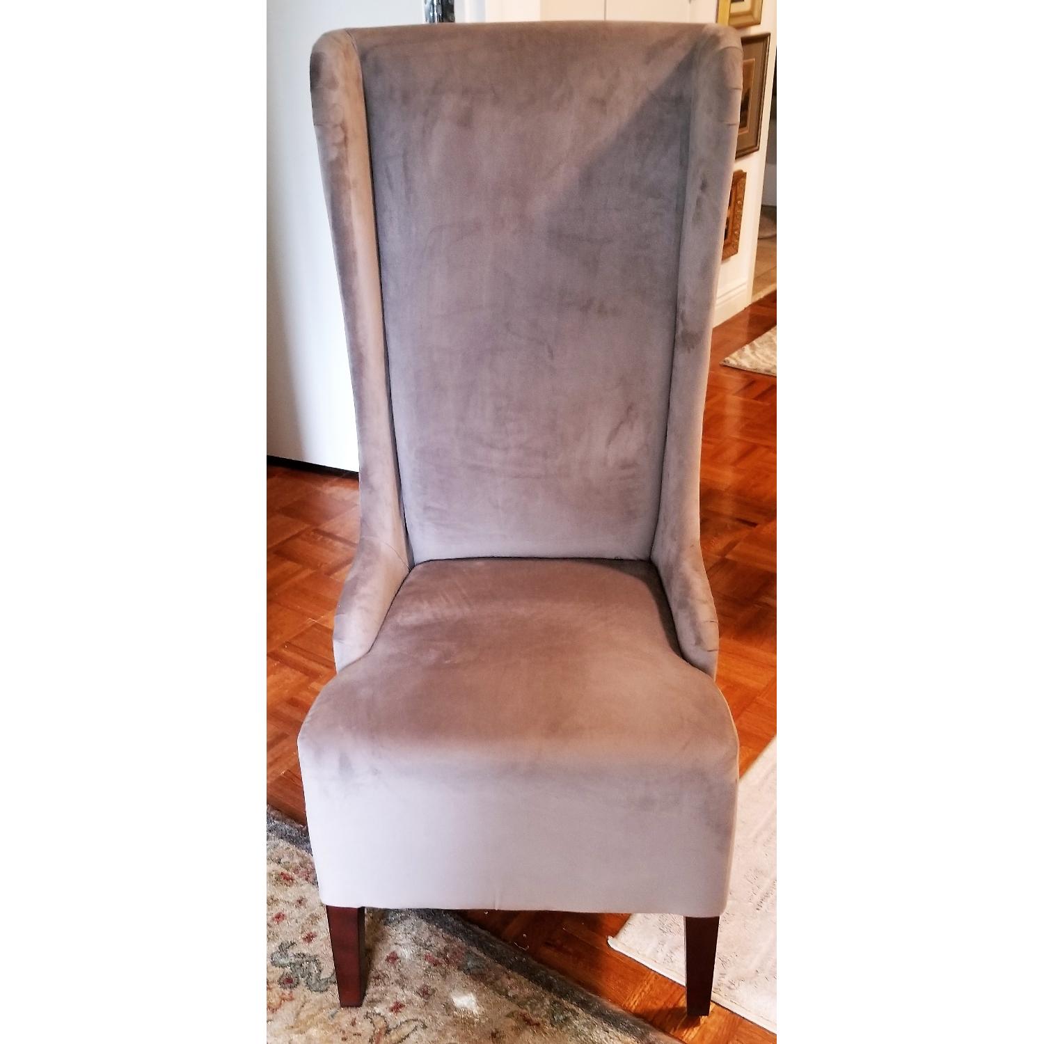 Safavieh En Vogue Deco Bacall Velvet Dark Grey Chair - image-3