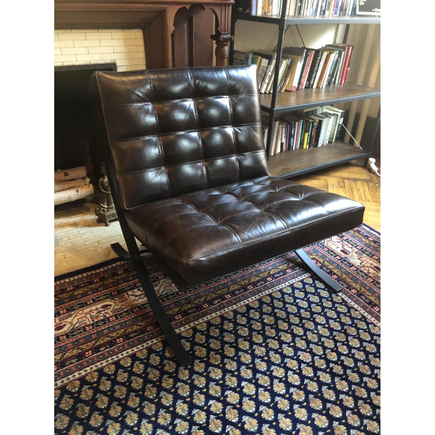 Arhaus Leather Barcelona Chairs - image-4