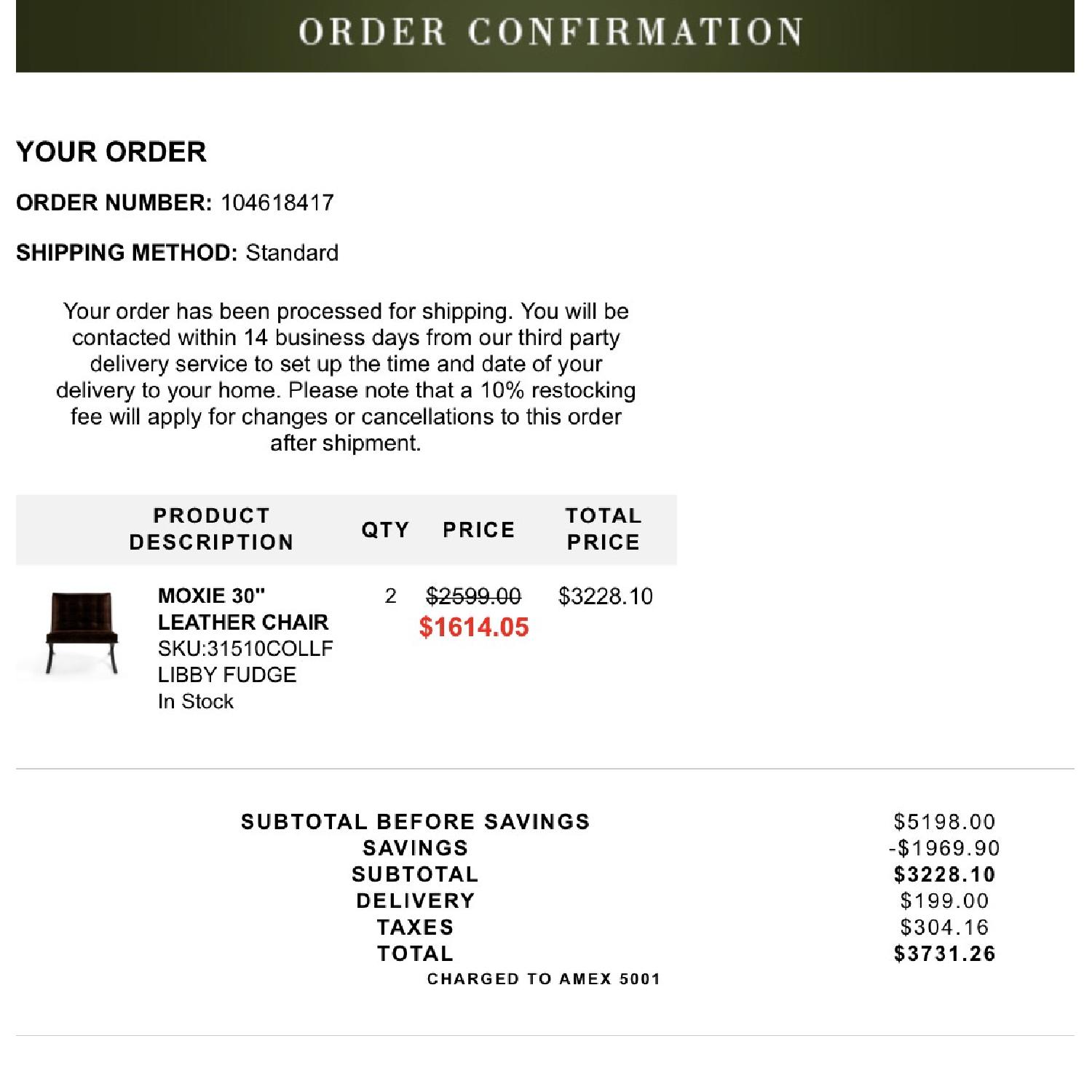 Arhaus Leather Barcelona Chairs - image-5