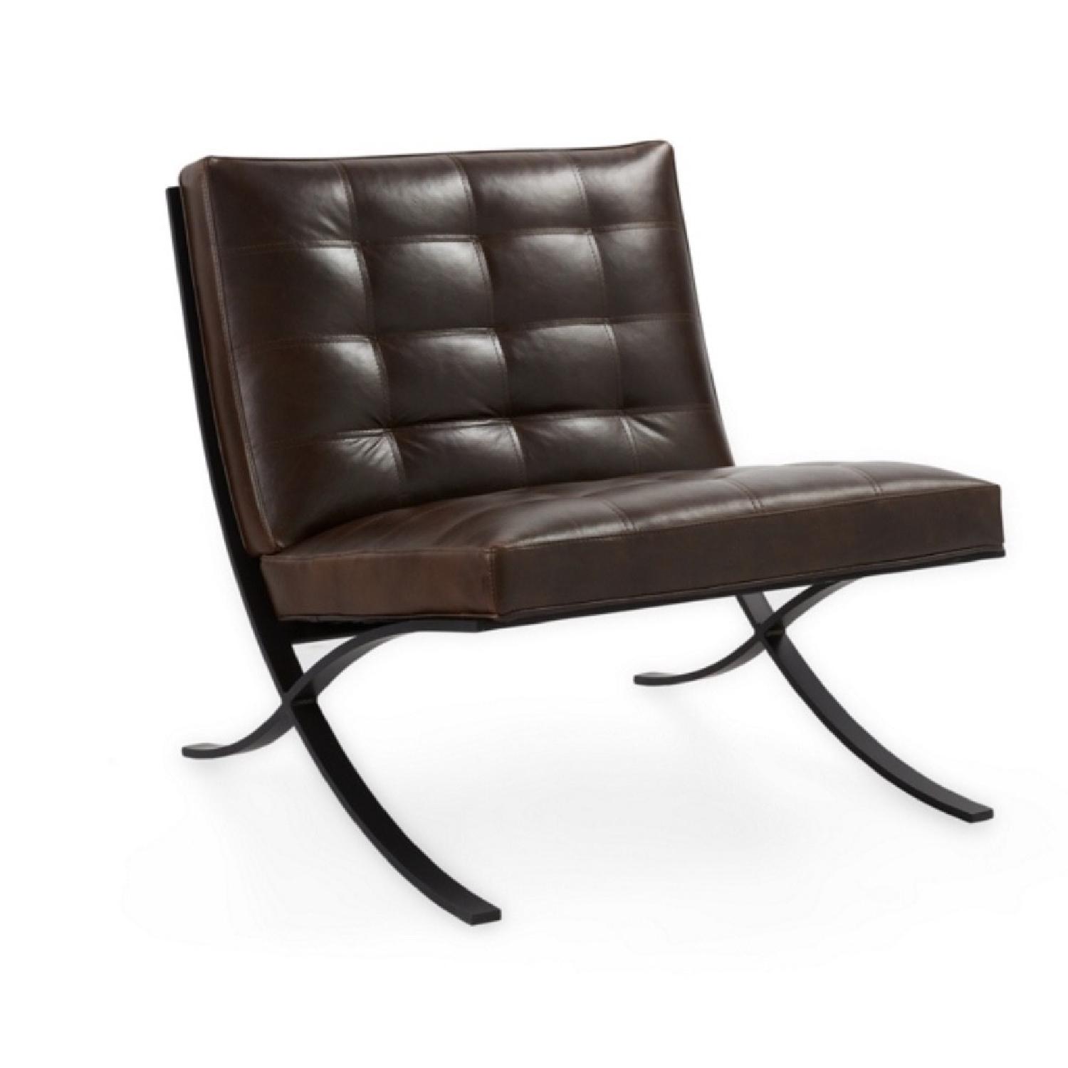 Arhaus Leather Barcelona Chairs - image-0