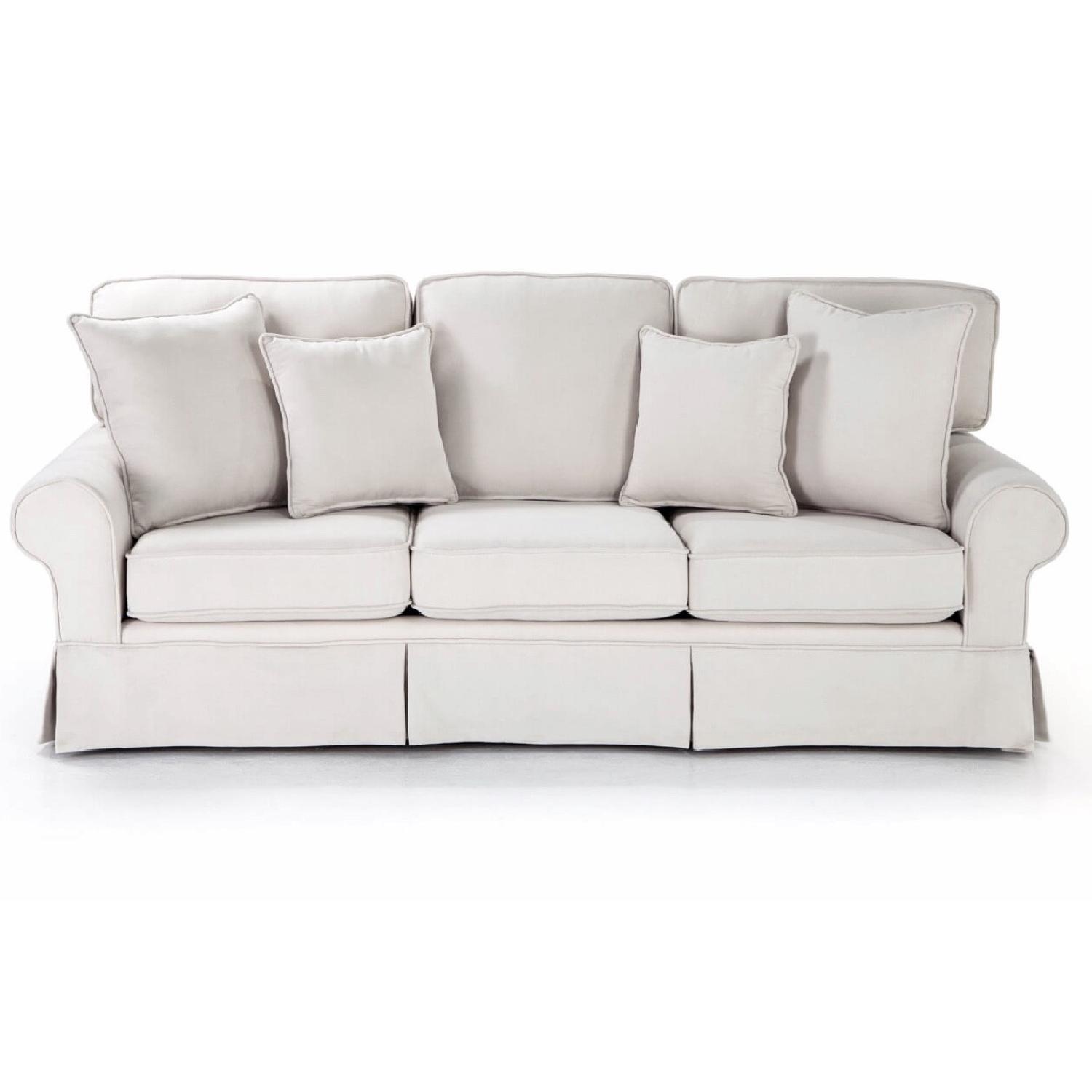 Bob's Katie Cream Slipcovered 3-Seater Sofa - image-0