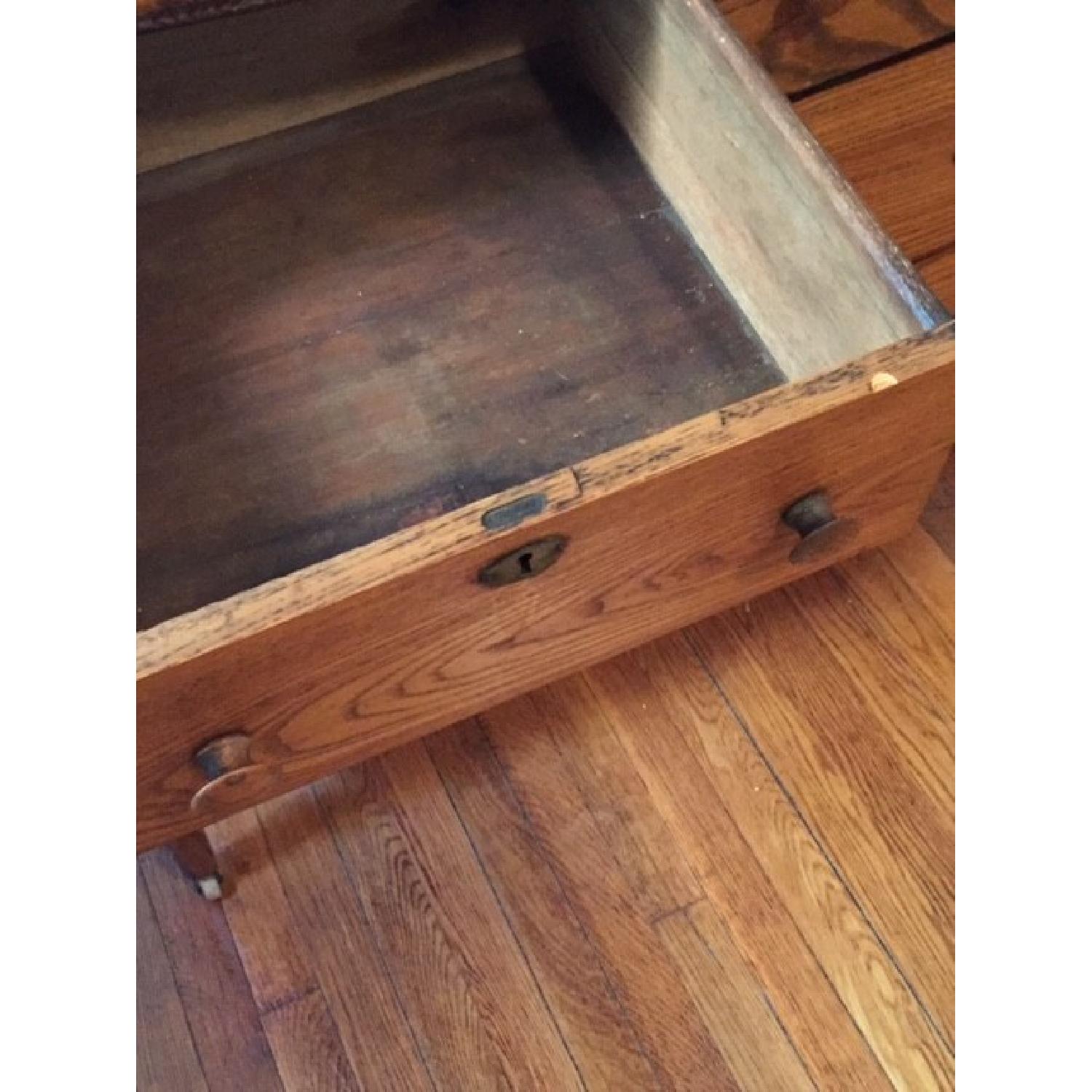 1930's Solid Oak Dresser w/ Mirror - image-8