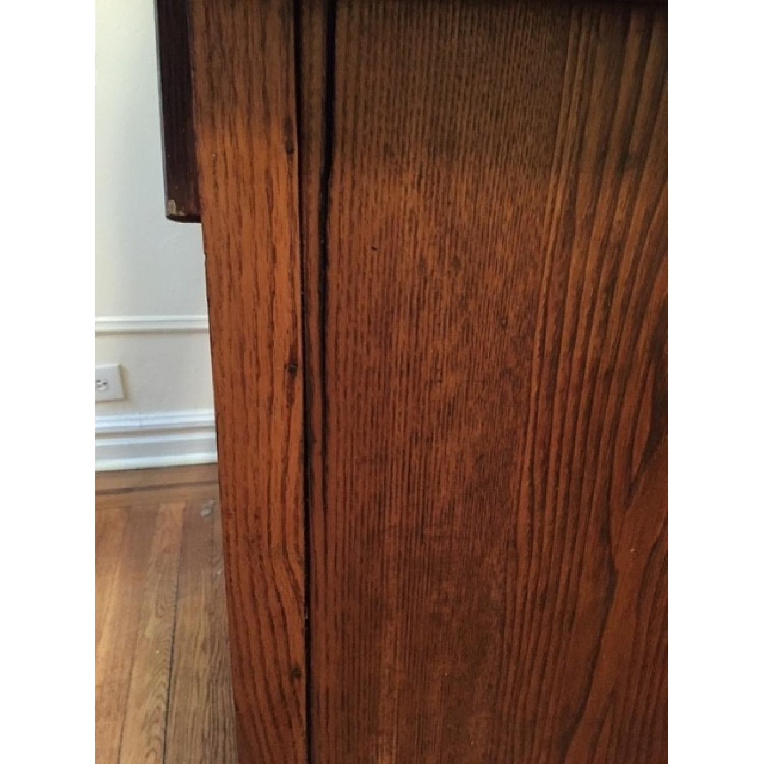 1930's Solid Oak Dresser w/ Mirror - image-9