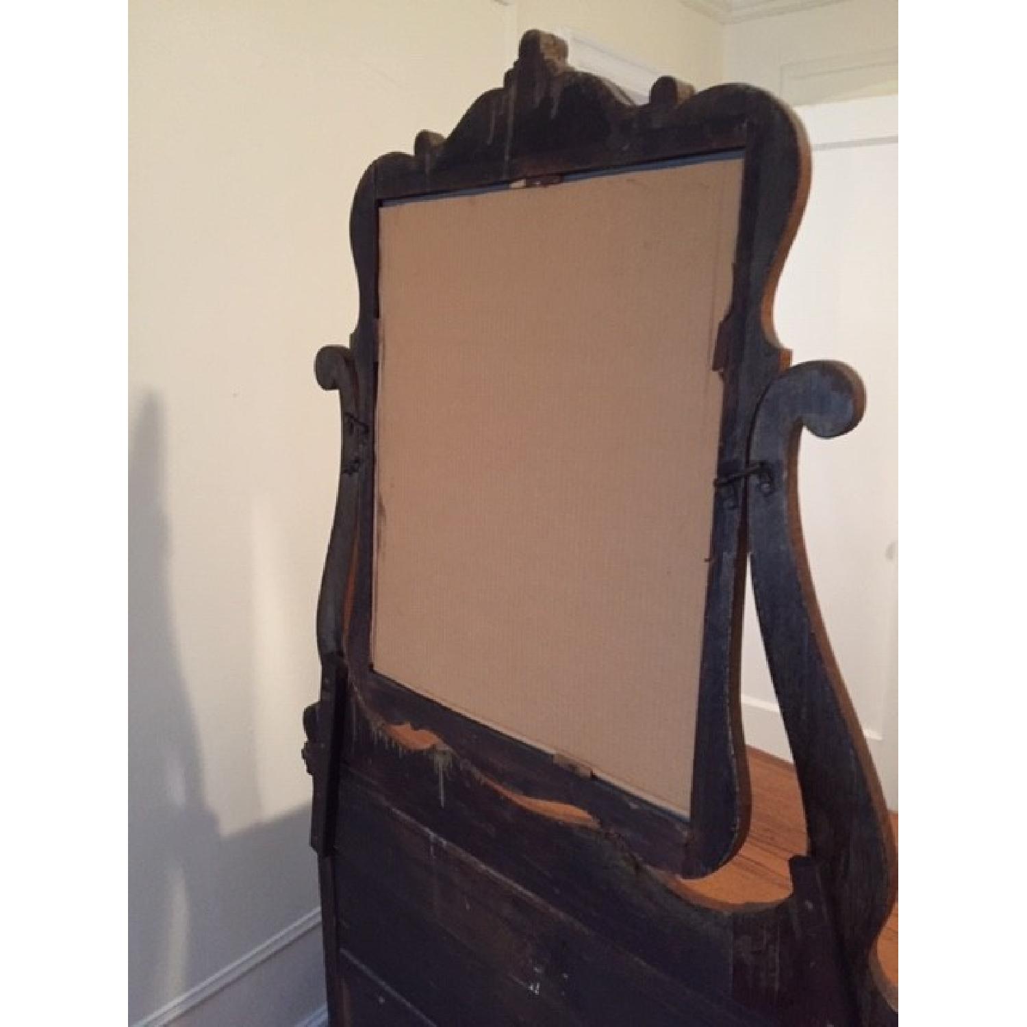 1930's Solid Oak Dresser w/ Mirror - image-11
