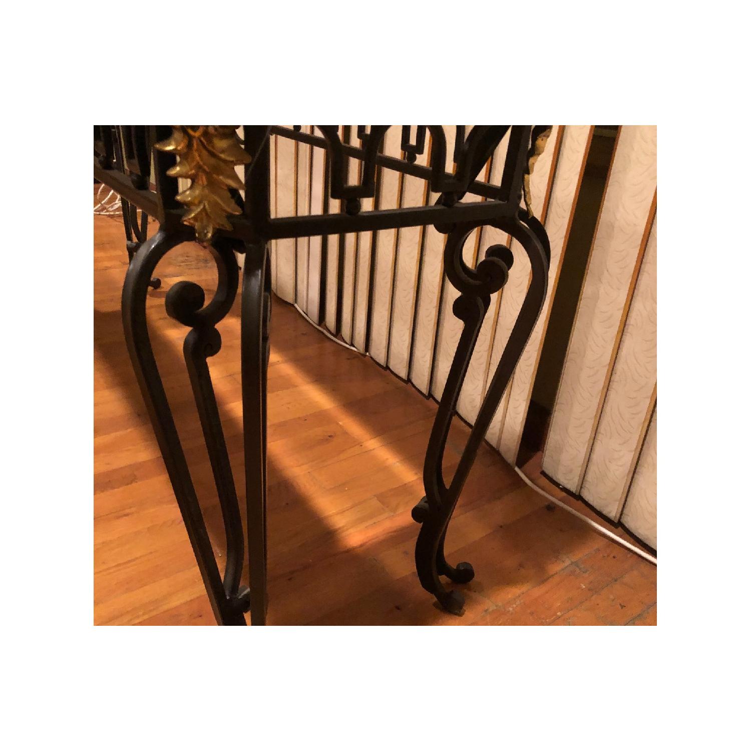 Stainless Steel & Glass Console Table + 2 Side Tables - image-2