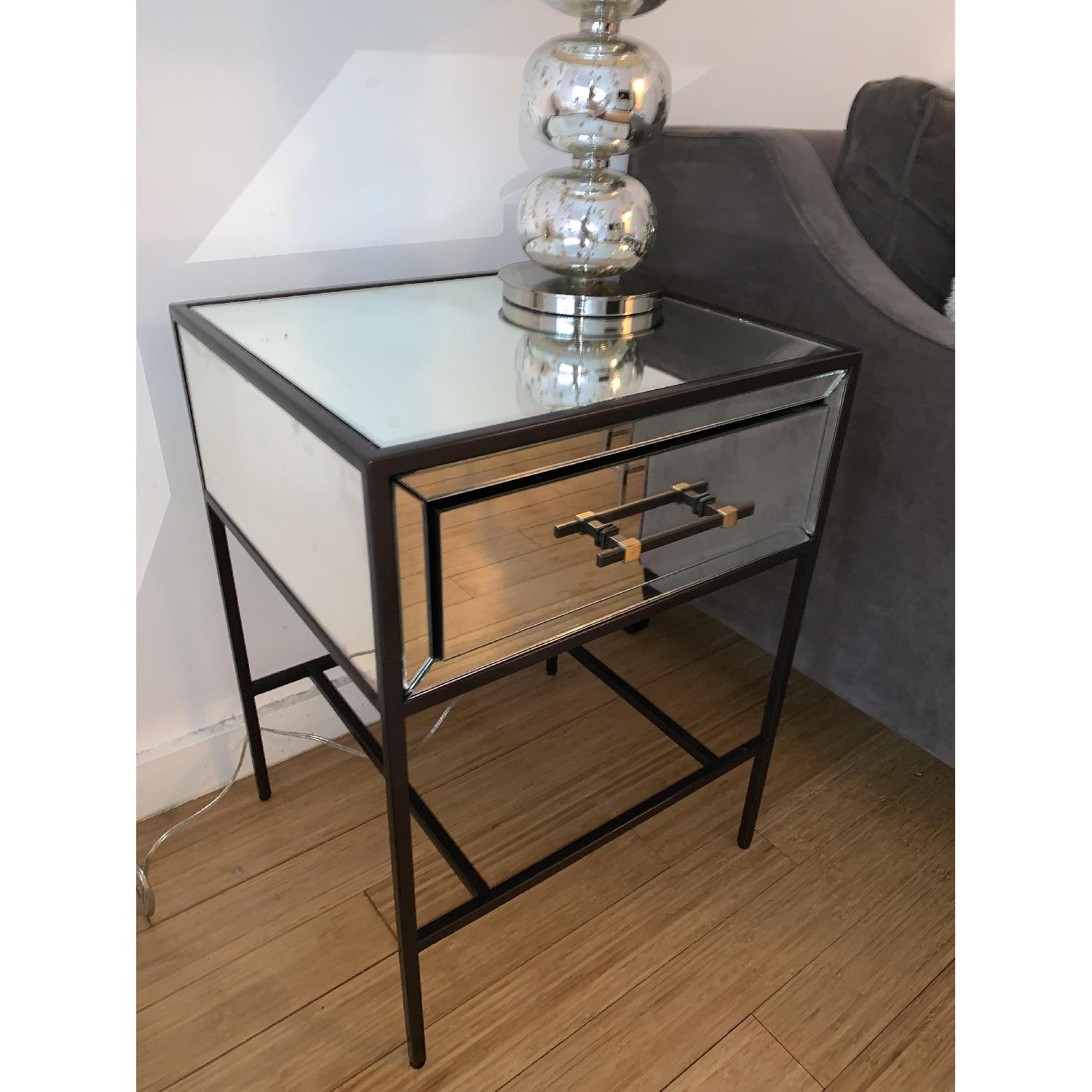 West Elm Mirrored Nightstand - image-1