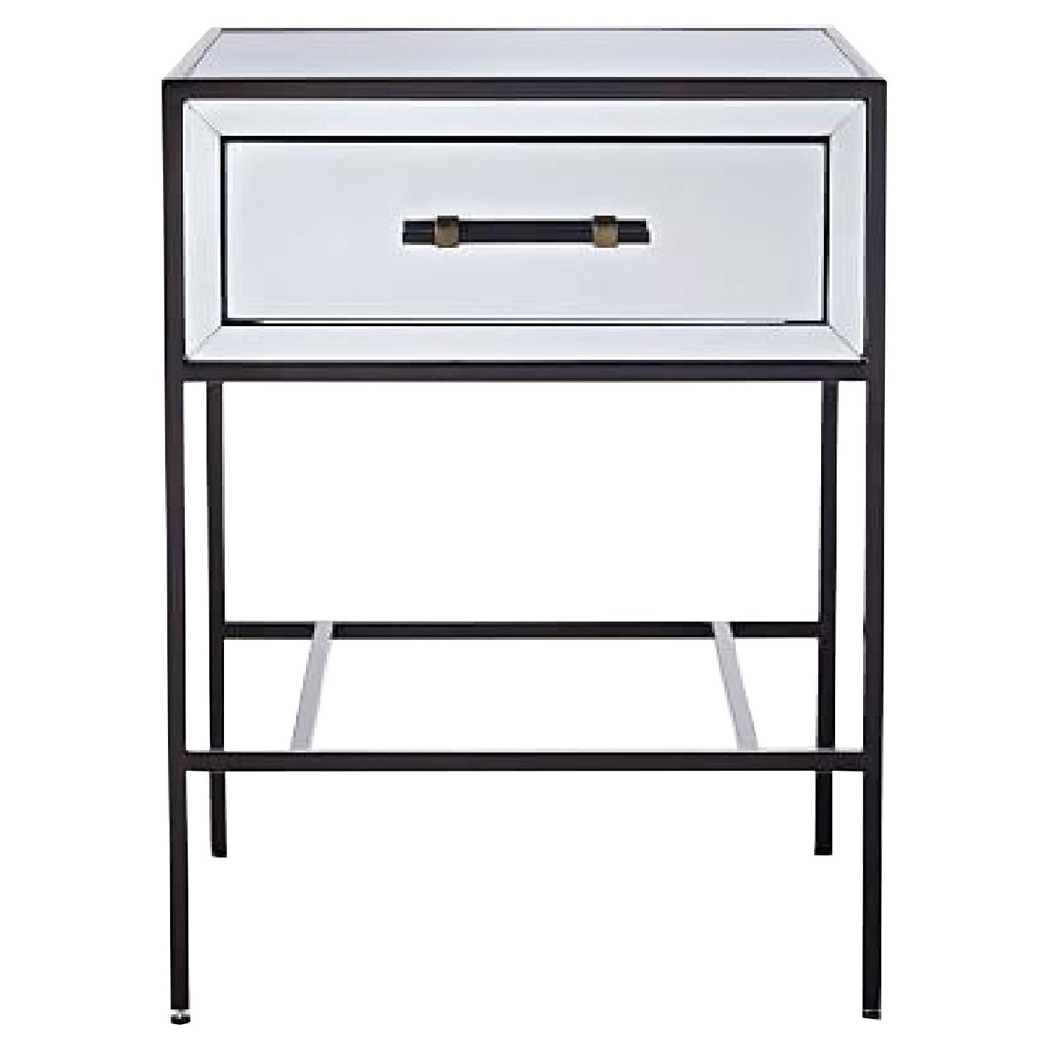 West Elm Mirrored Nightstand - image-0