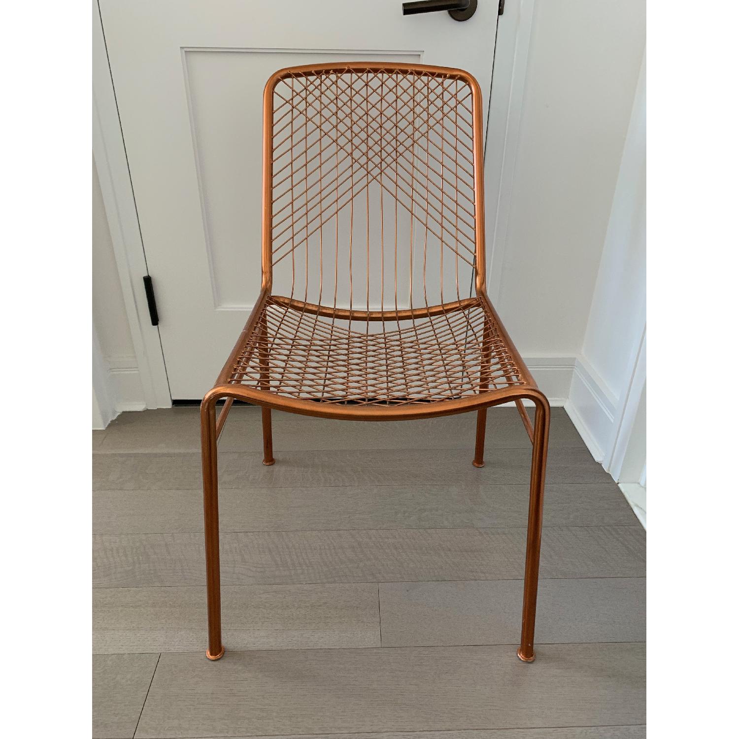 CB2 Alpha Rose Gold Dining Chair - image-1