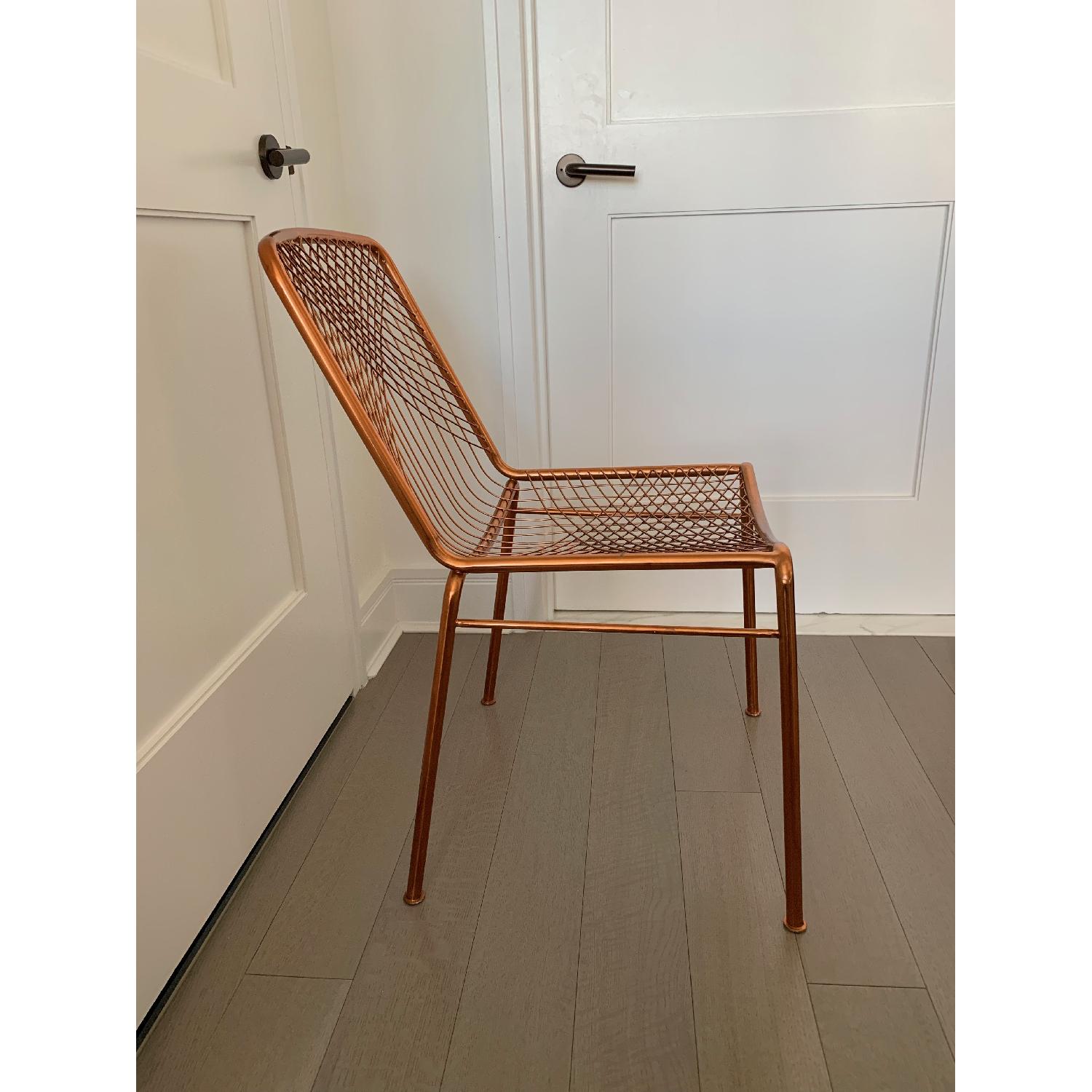 CB2 Alpha Rose Gold Dining Chair - image-2