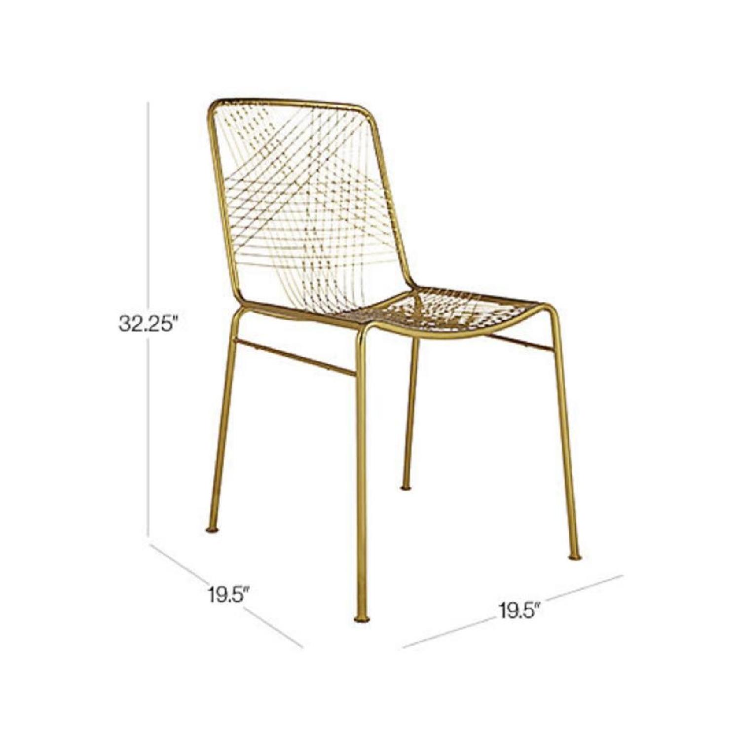 CB2 Alpha Rose Gold Dining Chair - image-3