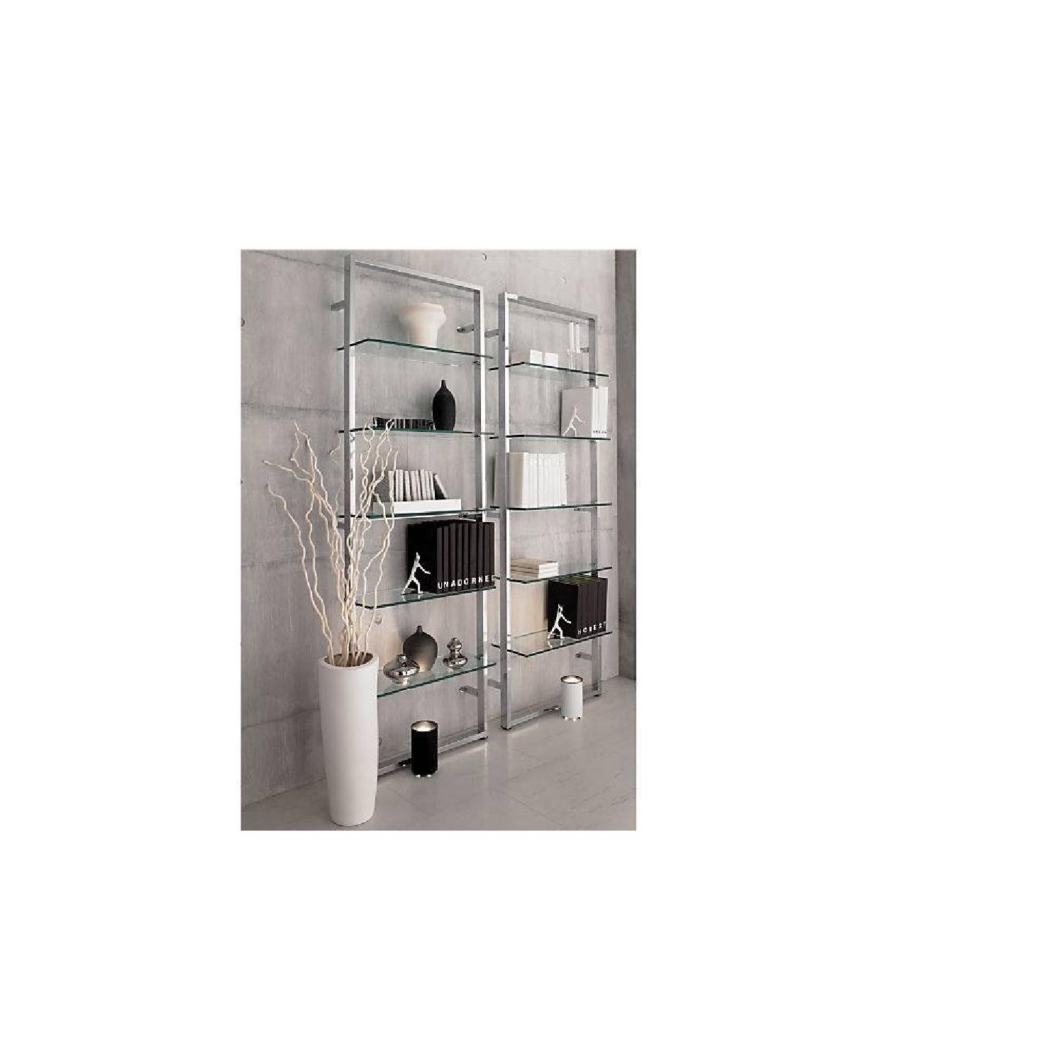 CB2 Tesso Chrome Wall Mounted Bookcases - image-2