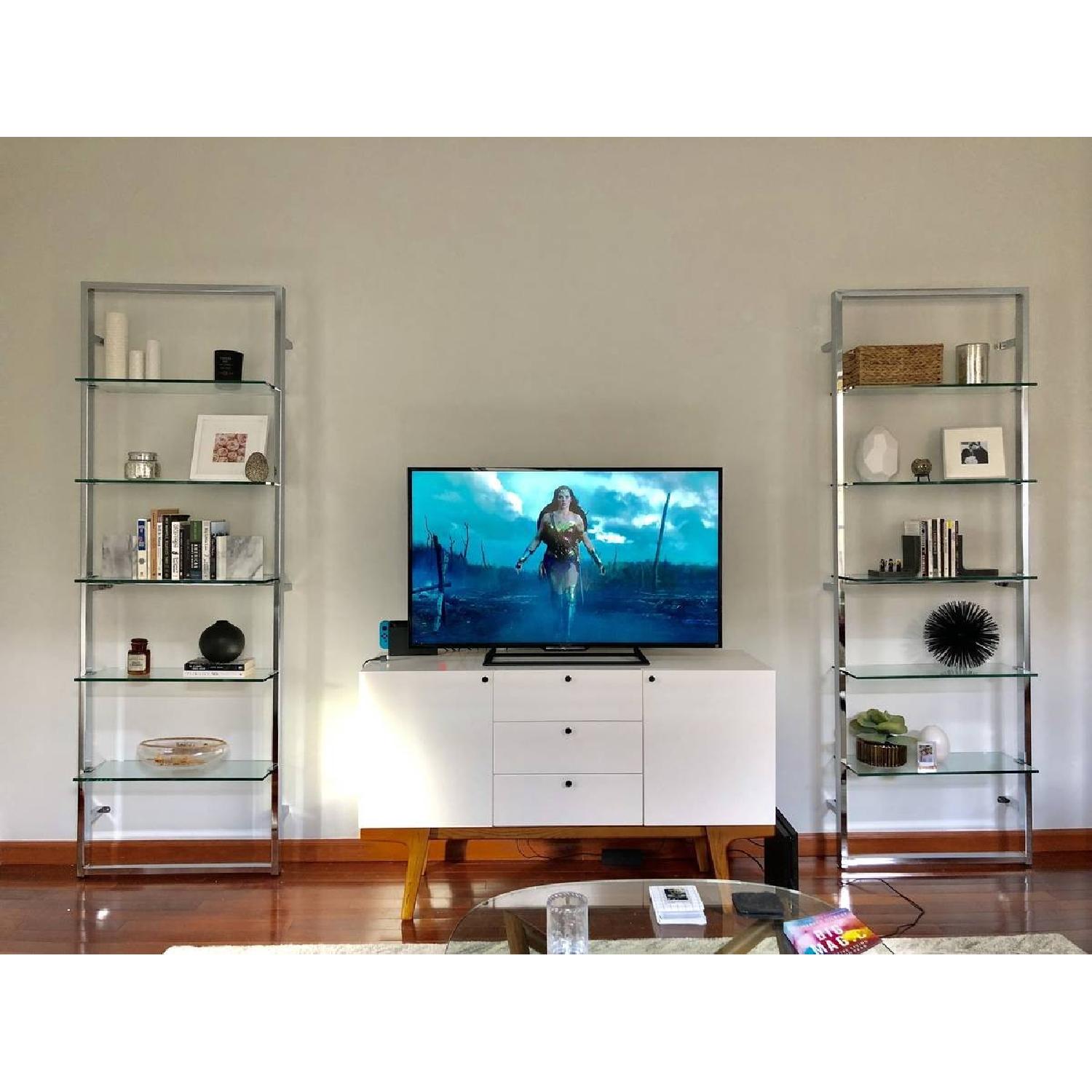 CB2 Tesso Chrome Wall Mounted Bookcases - image-3