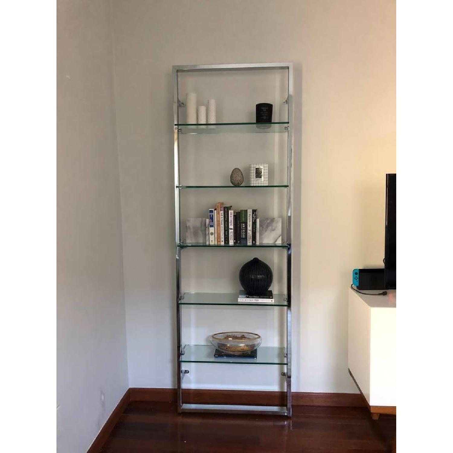 CB2 Tesso Chrome Wall Mounted Bookcases - image-4