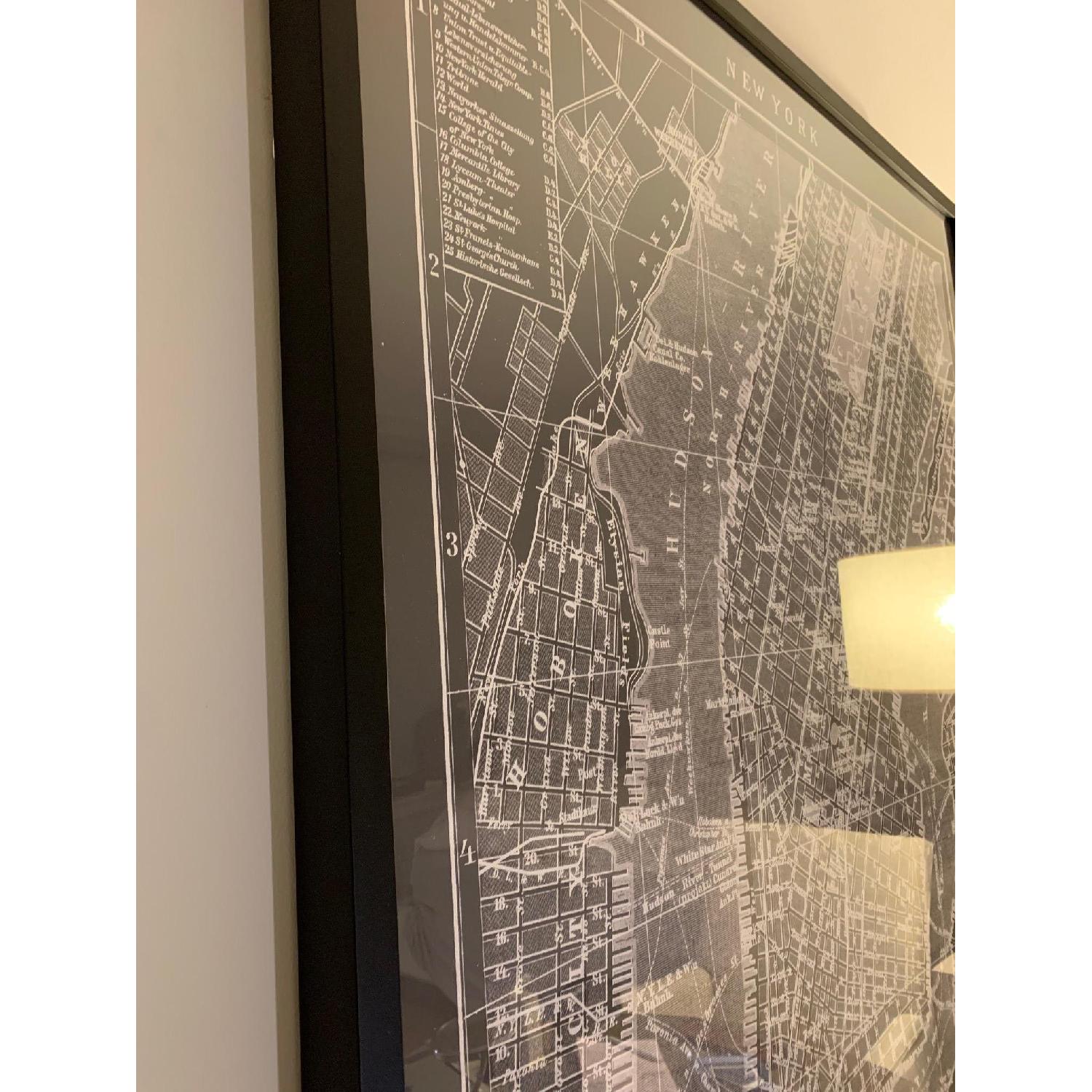 Restoration Hardware Circa 1900 Map of New York Lithograph - image-2