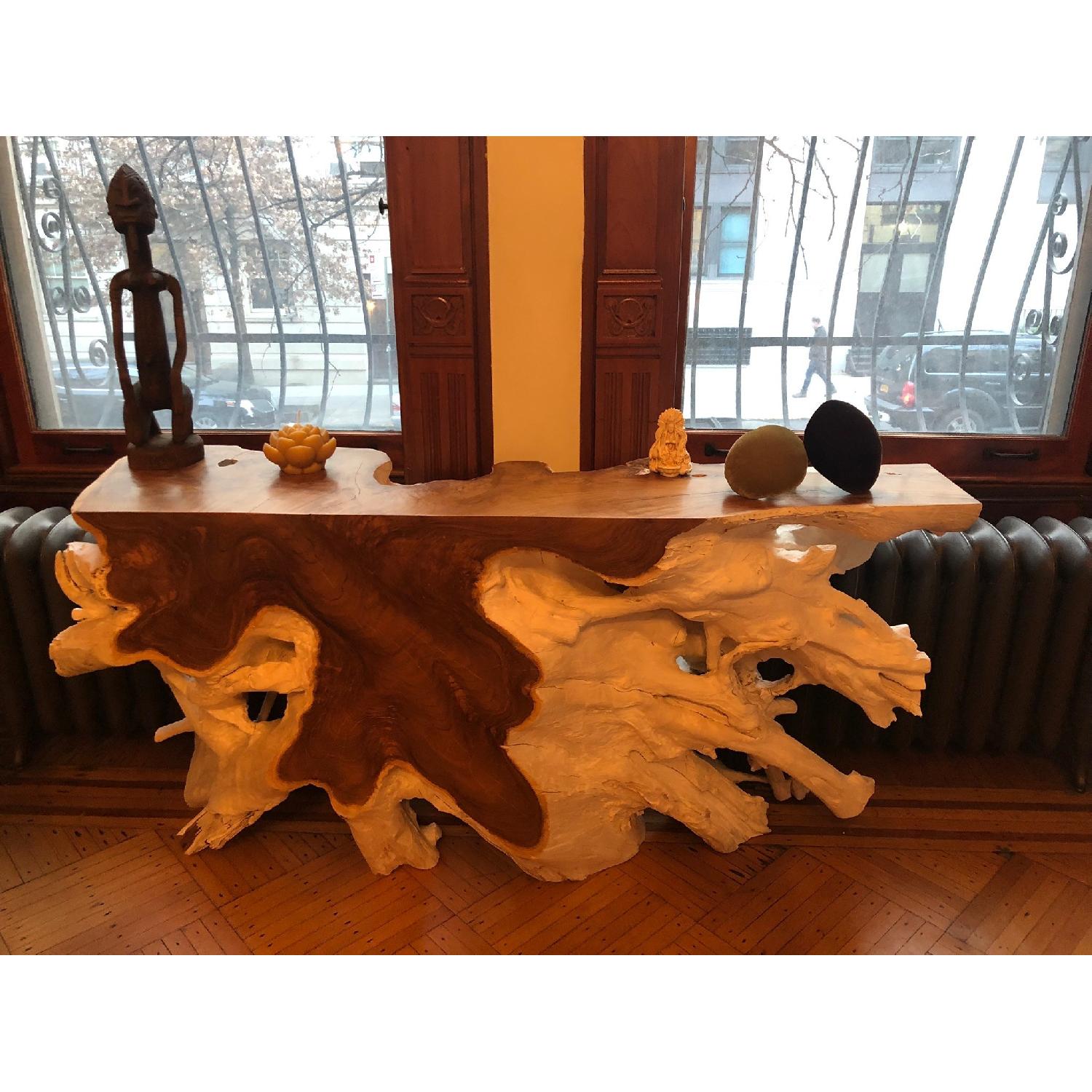 Andrianna Shamaris Two Toned Organic Teak Console - image-1