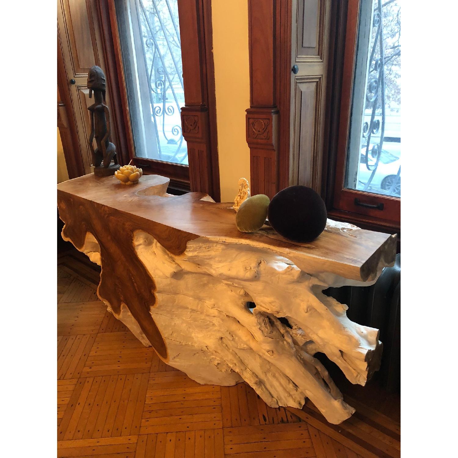 Andrianna Shamaris Two Toned Organic Teak Console - image-2
