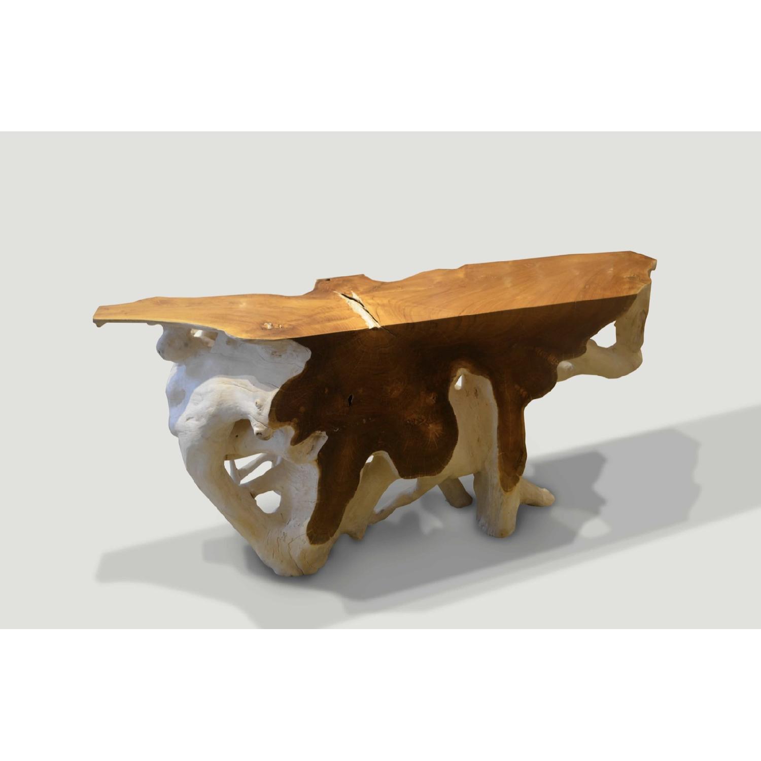 Andrianna Shamaris Two Toned Organic Teak Console - image-3
