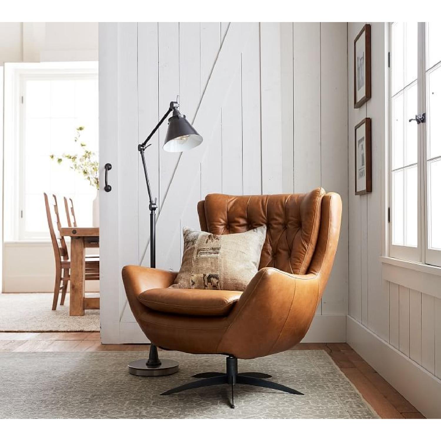 Pottery Barn Architect's Task Floor Lamp in Antique Nickel - image-1