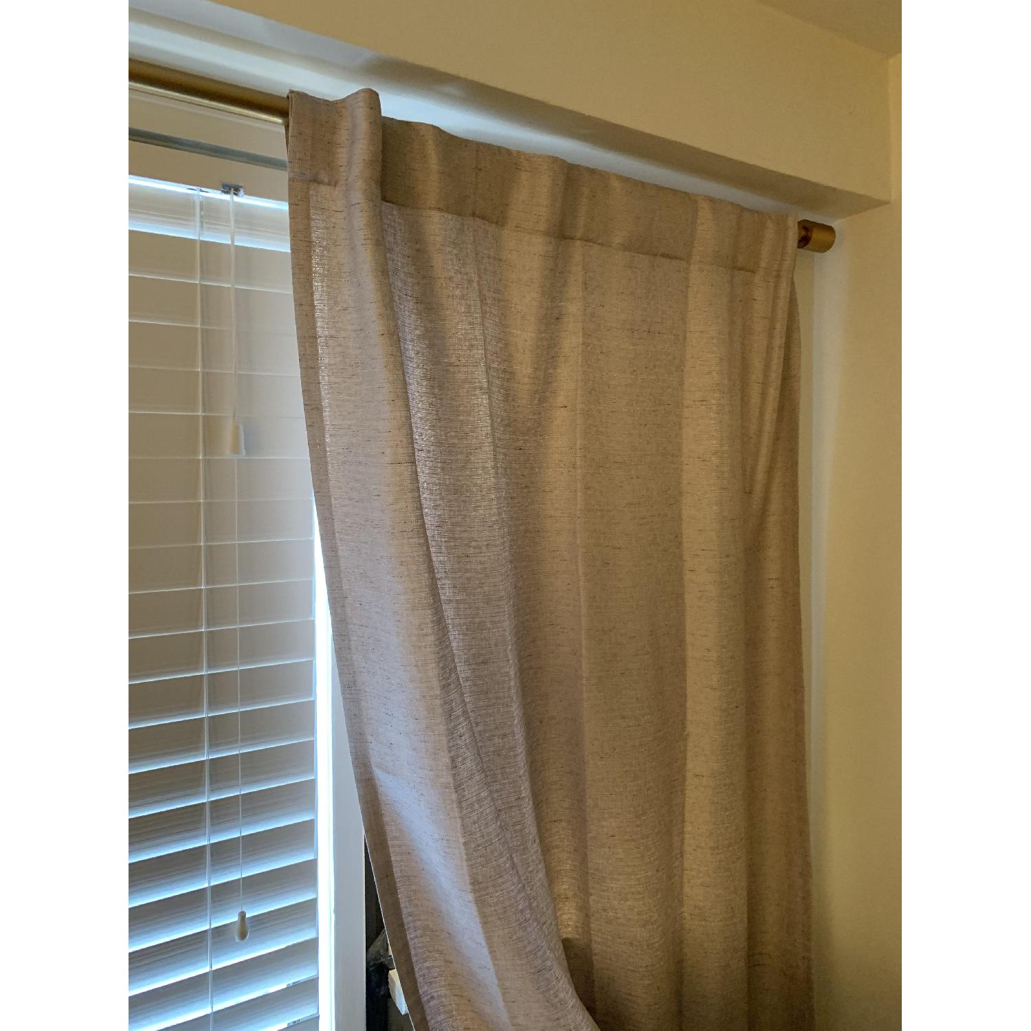 West Elm Sheer Crosshatch Linen Curtains in Pewter AptDeco