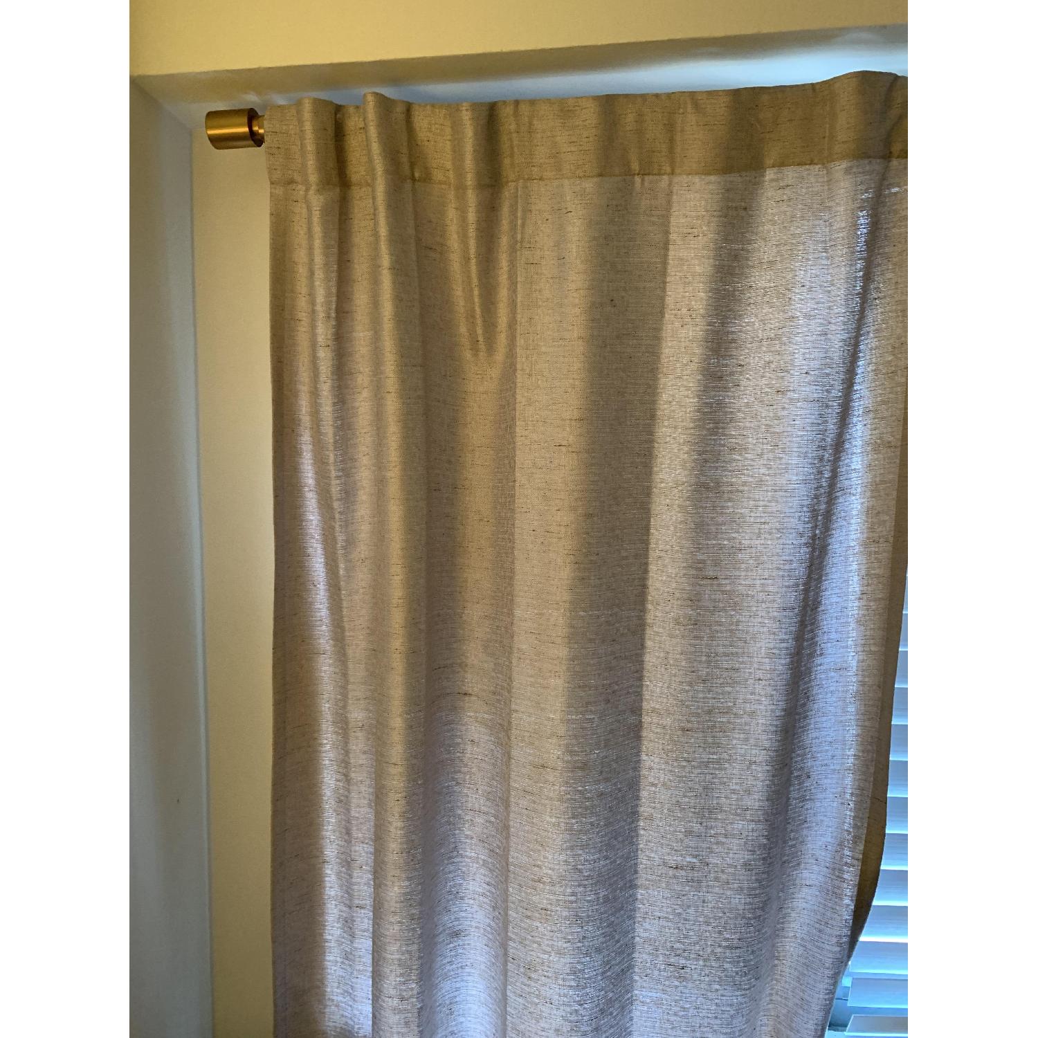 West Elm Sheer Crosshatch Linen Curtains in Pewter AptDeco