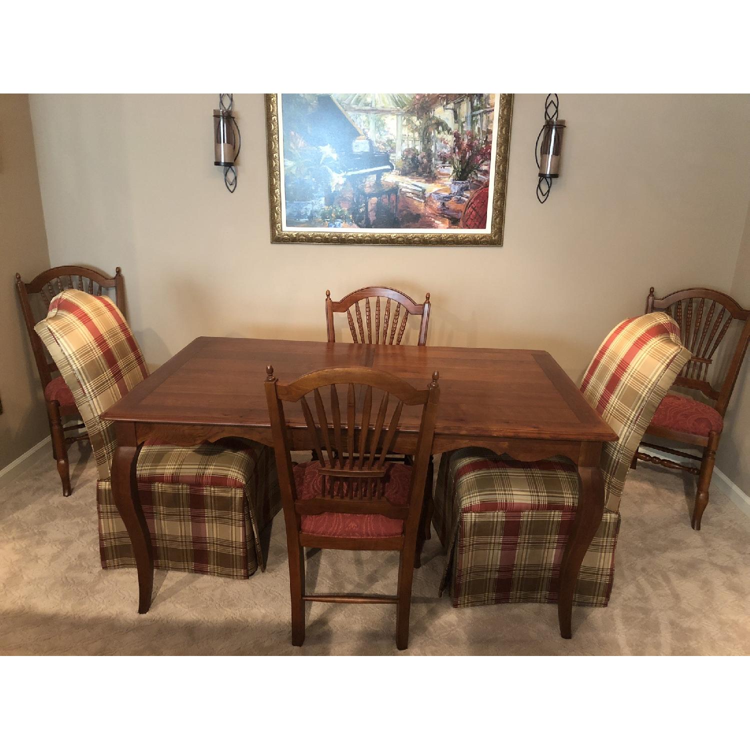 Ethan Allen Juliette Expandable Dining Table w/ 6 Chairs - image-1