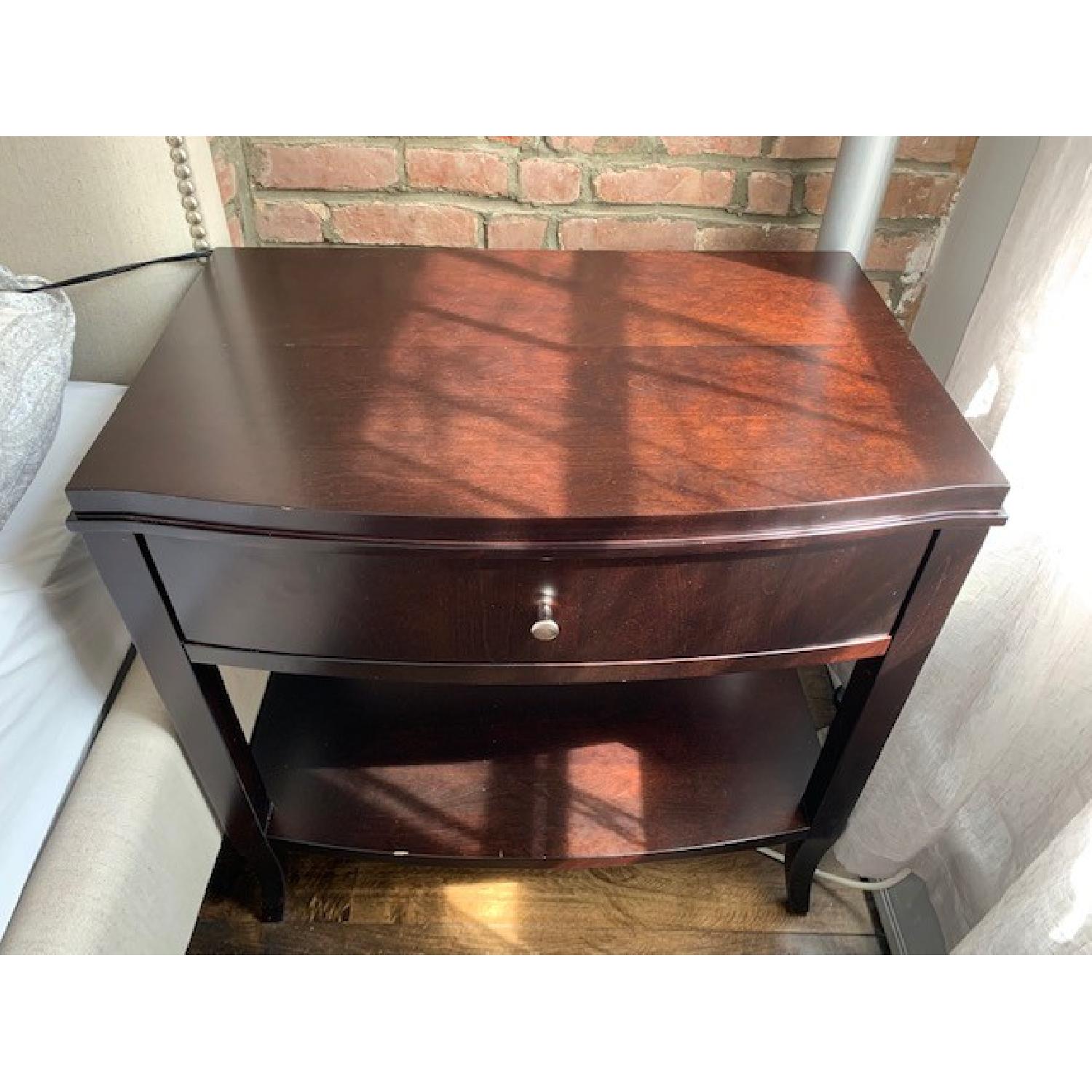 Crate & Barrel Colette Espresso Nightstand - image-2
