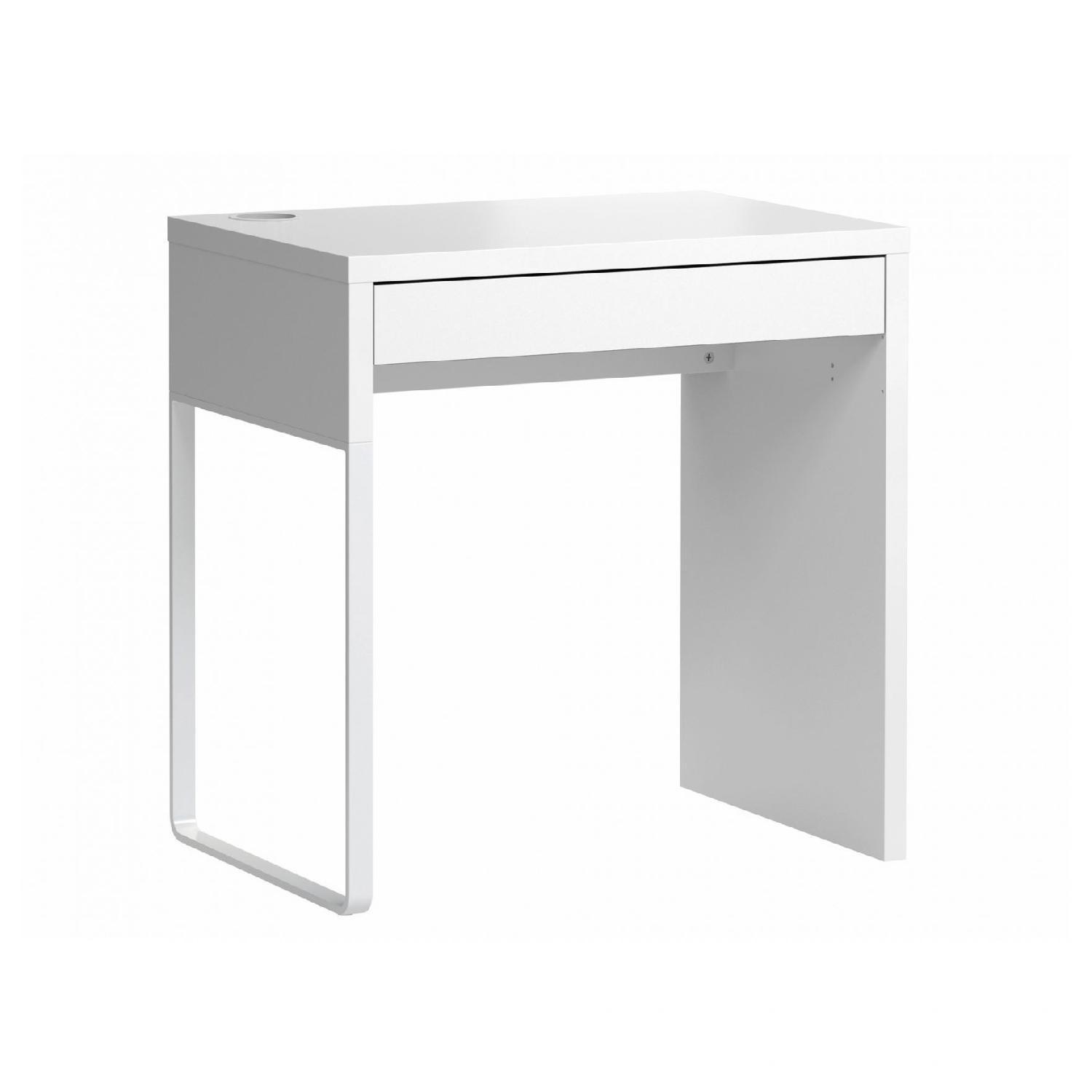 Ikea Micke Desk in White & Office Chair - image-1