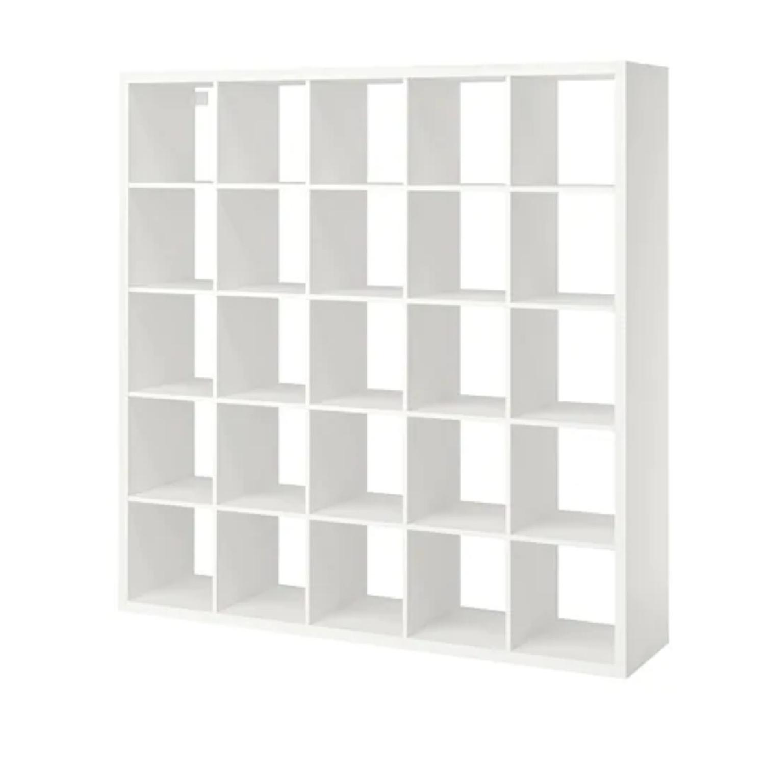 Ikea Kallax Bookcase/Room Divider w/ Storage Boxes AptDeco