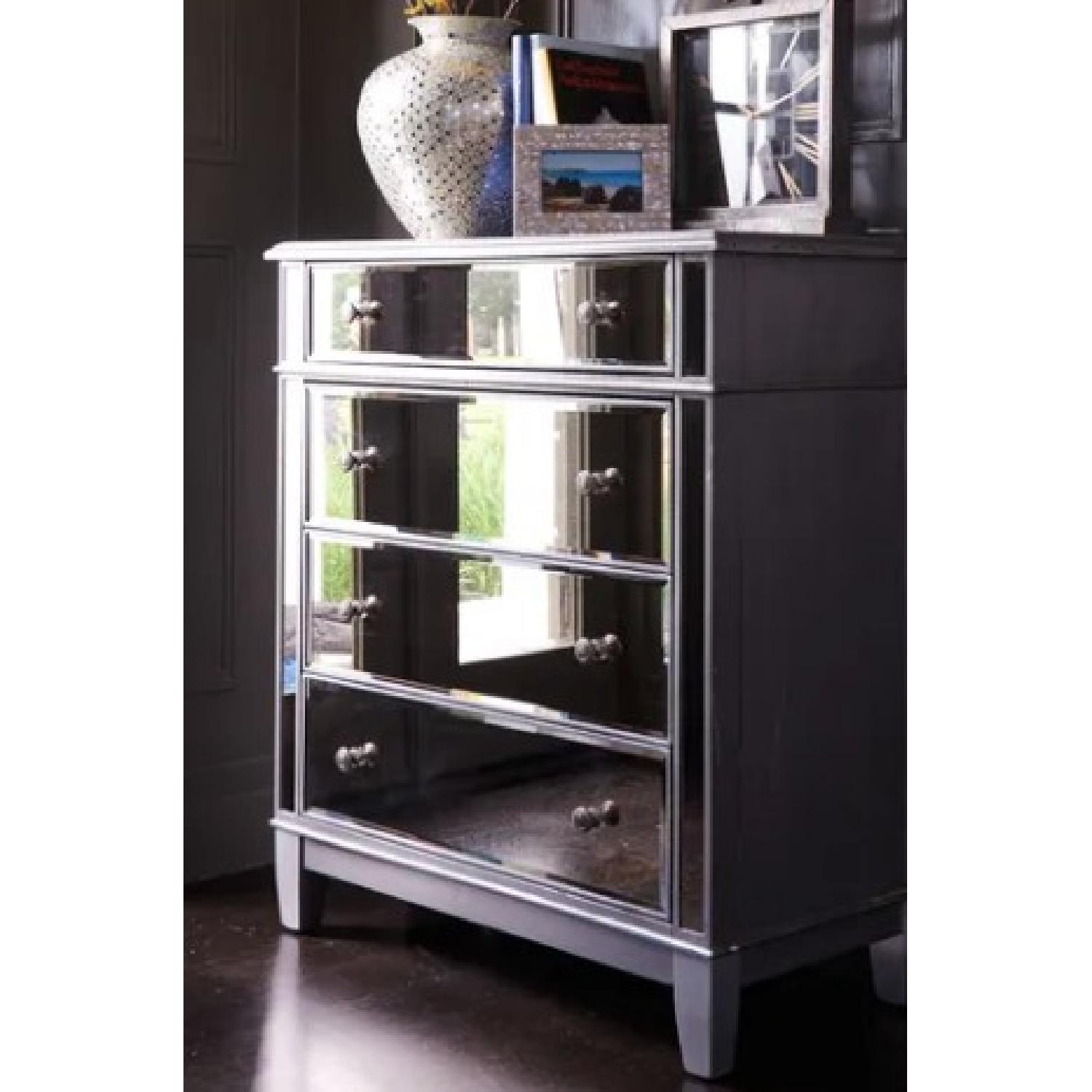 Pier 1 Mirrored 4 Drawer Dresser - image-1