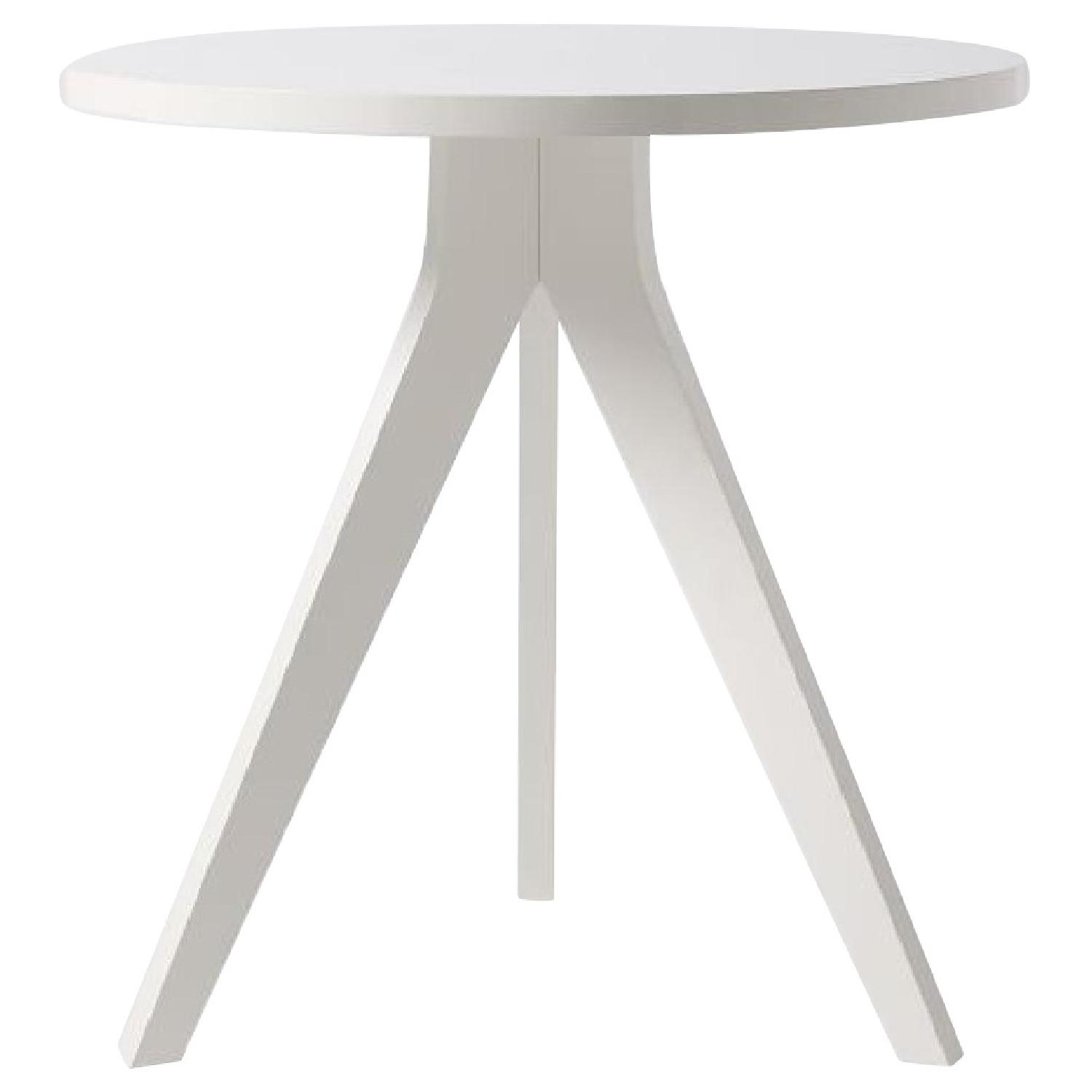 West Elm White Tripod Dining Table AptDeco