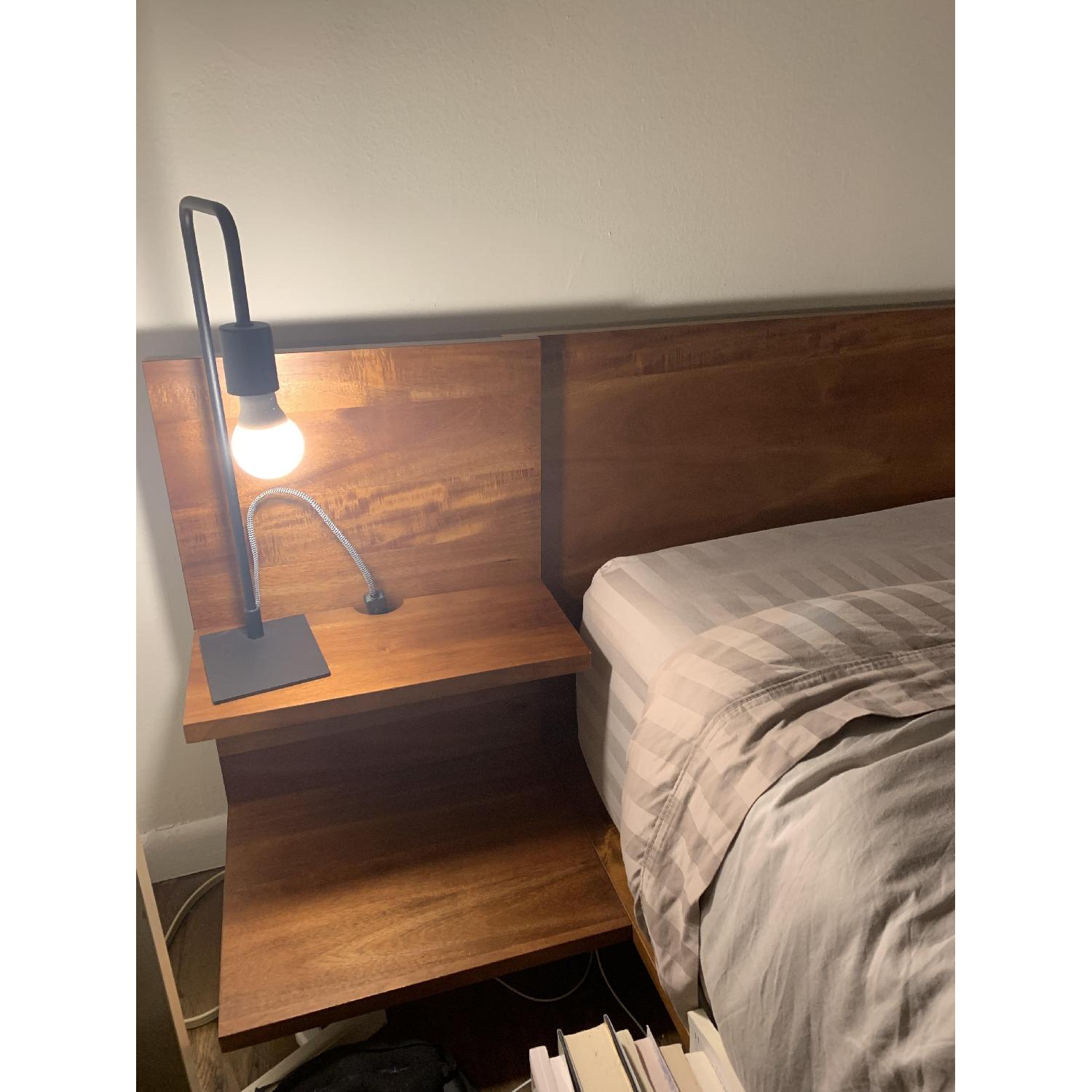 CB2 Mid-Century Modern Queen Size Bed w/ Nightstands - image-5