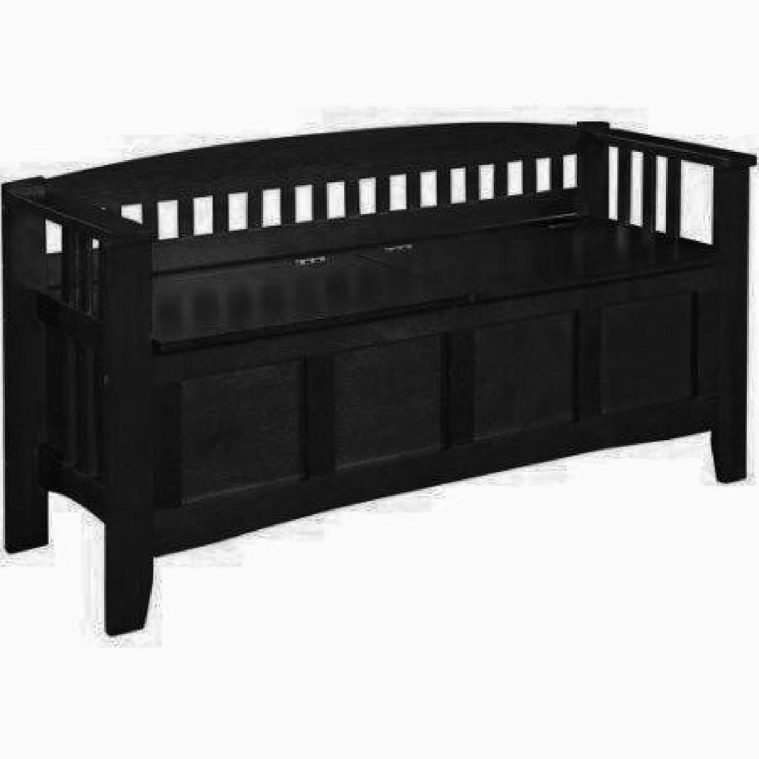 Linon Home Black Storage Bench - image-2
