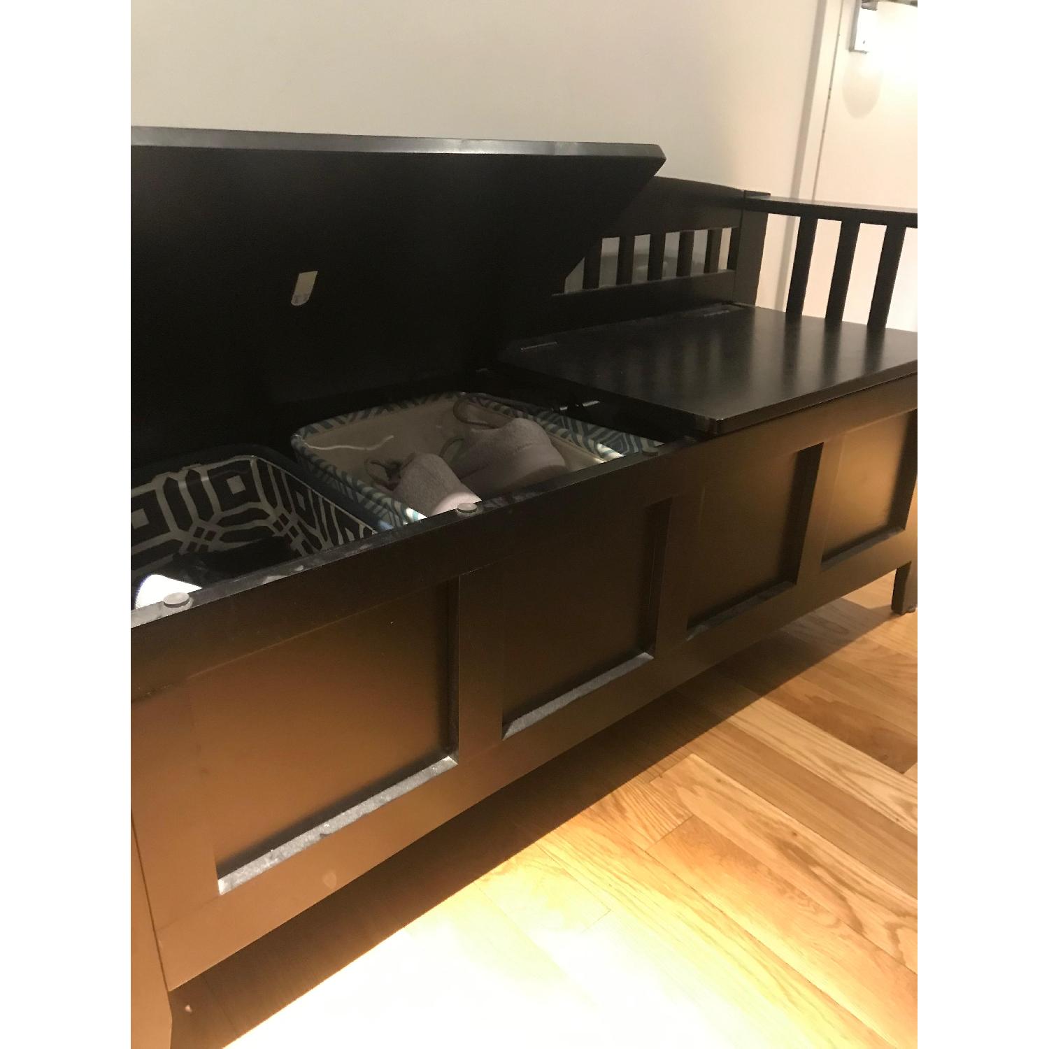 Linon Home Black Storage Bench - image-3