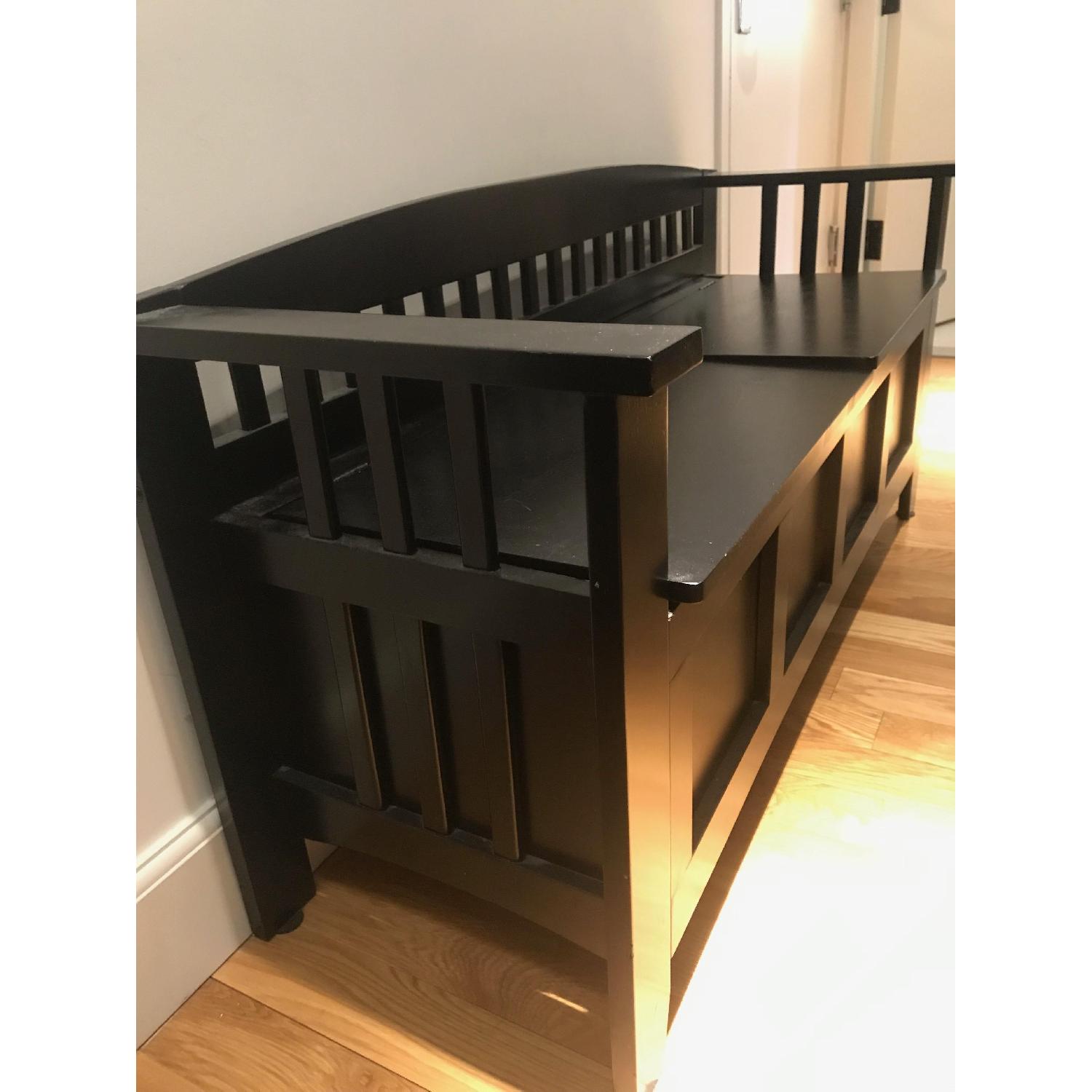 Linon Home Black Storage Bench - image-4