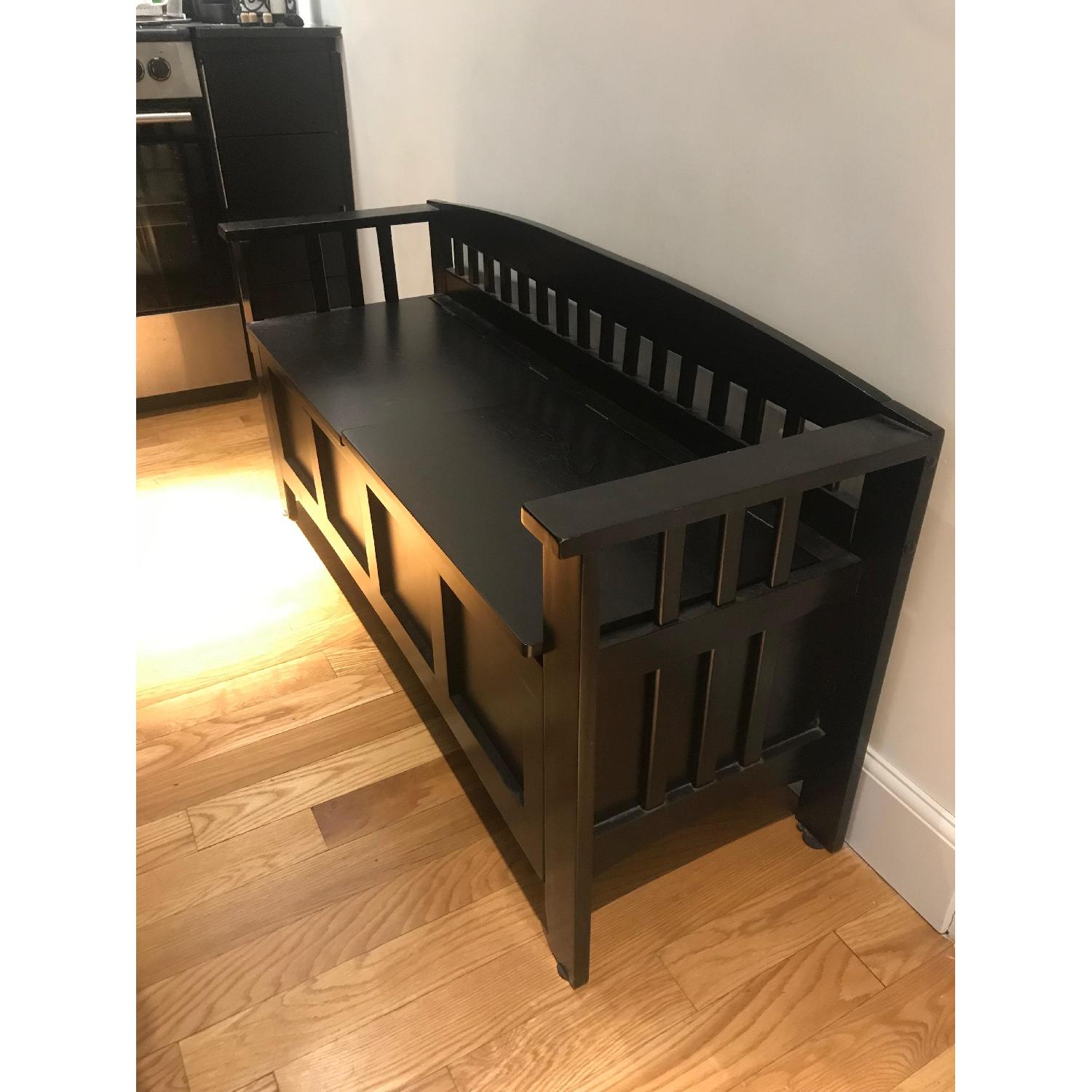 Linon Home Black Storage Bench - image-5