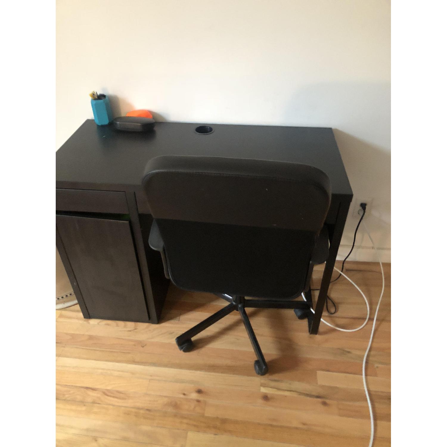 Ikea Contemporary Writing Desk in Dark Wood Finish - image-2