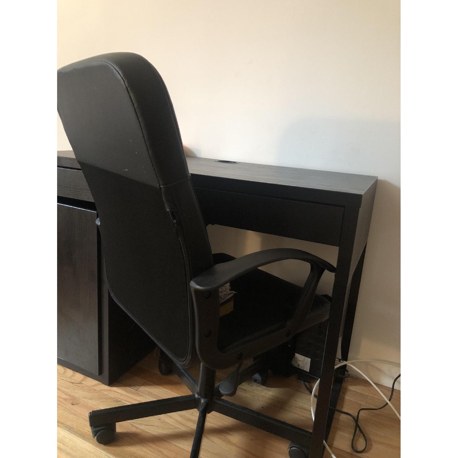 Ikea Contemporary Writing Desk in Dark Wood Finish - image-3