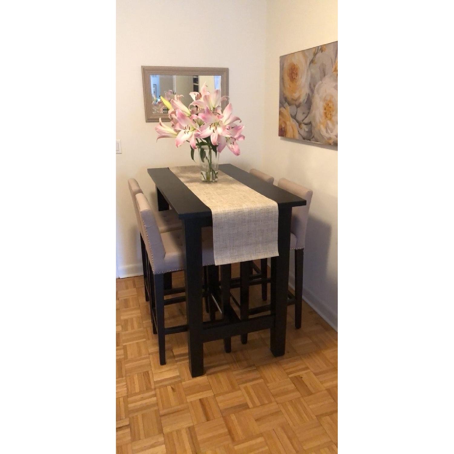 Crate & Barrel Bar Height Table - image-1