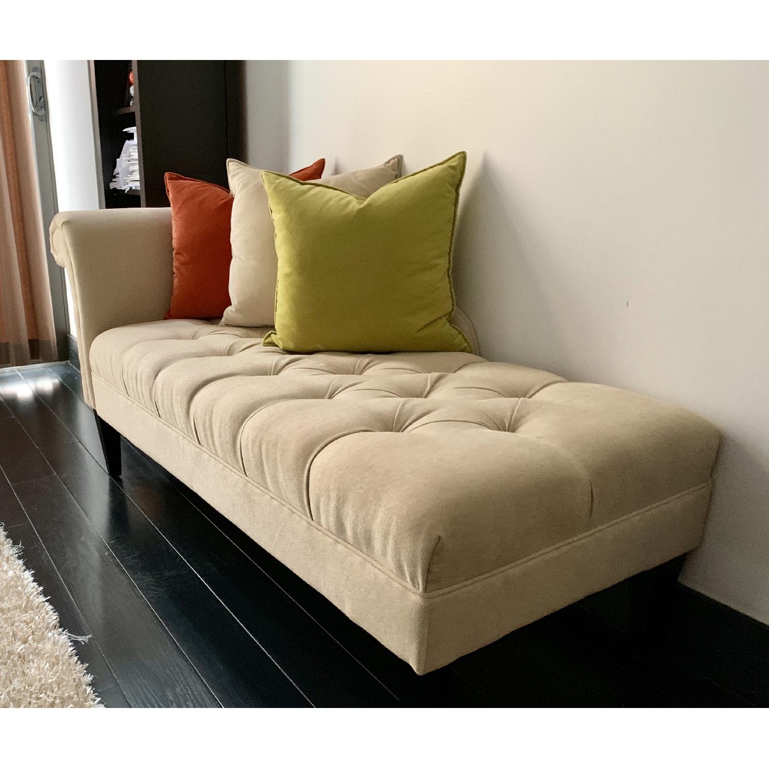 Pottery Barn Tufted Chaise Lounge - image-0