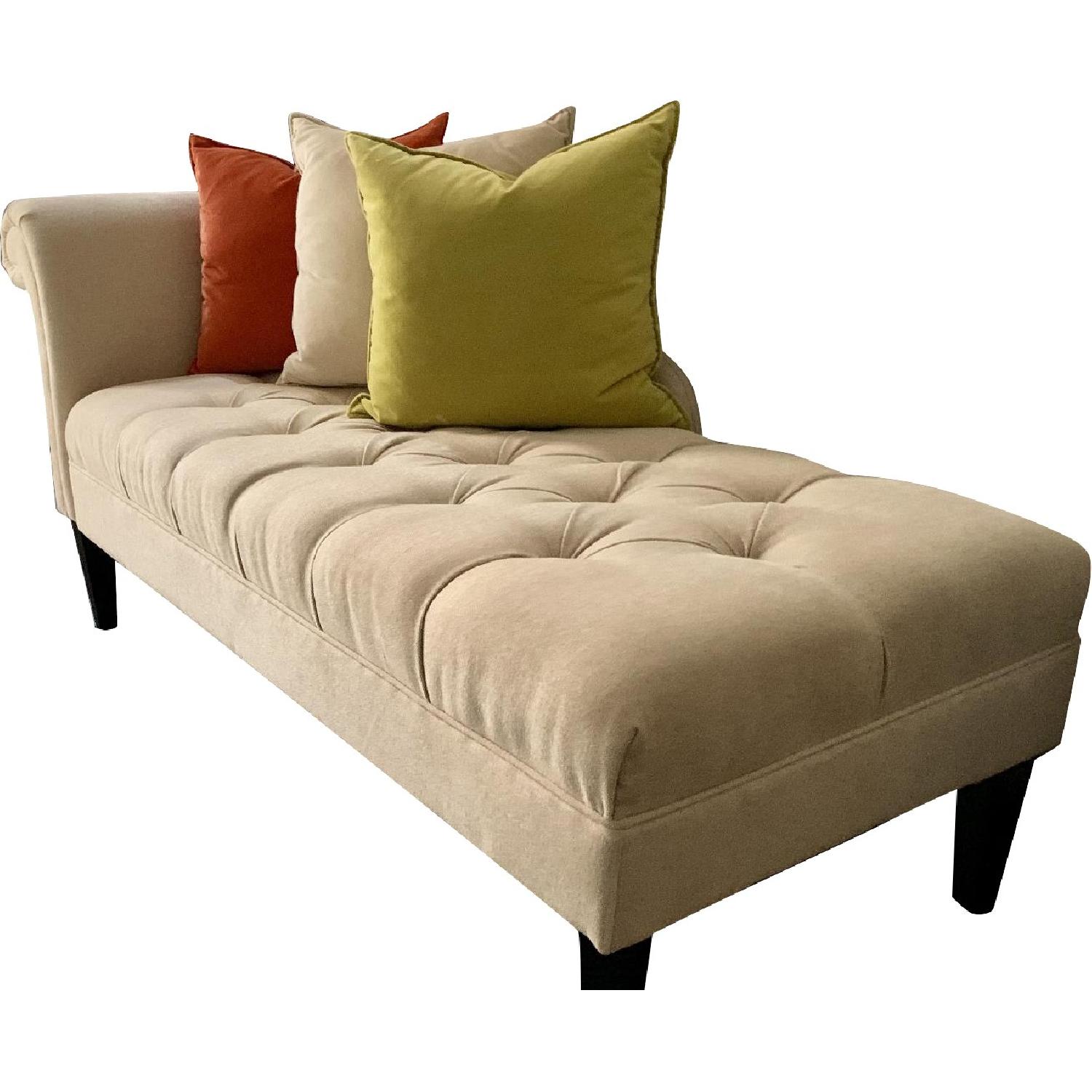 Pottery Barn Tufted Chaise Lounge - image-3
