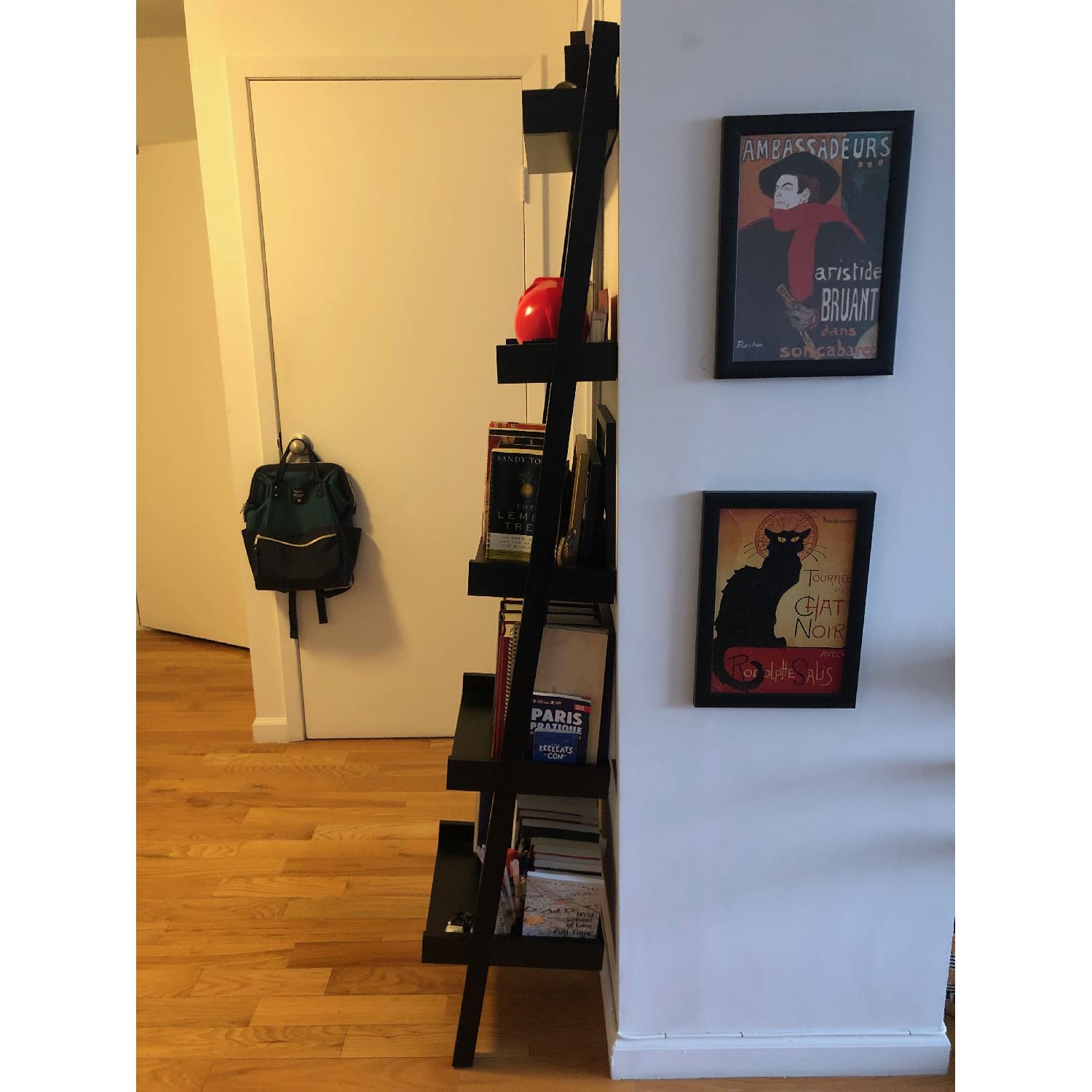 Container Store Leaning Bookcase in Black - image-2