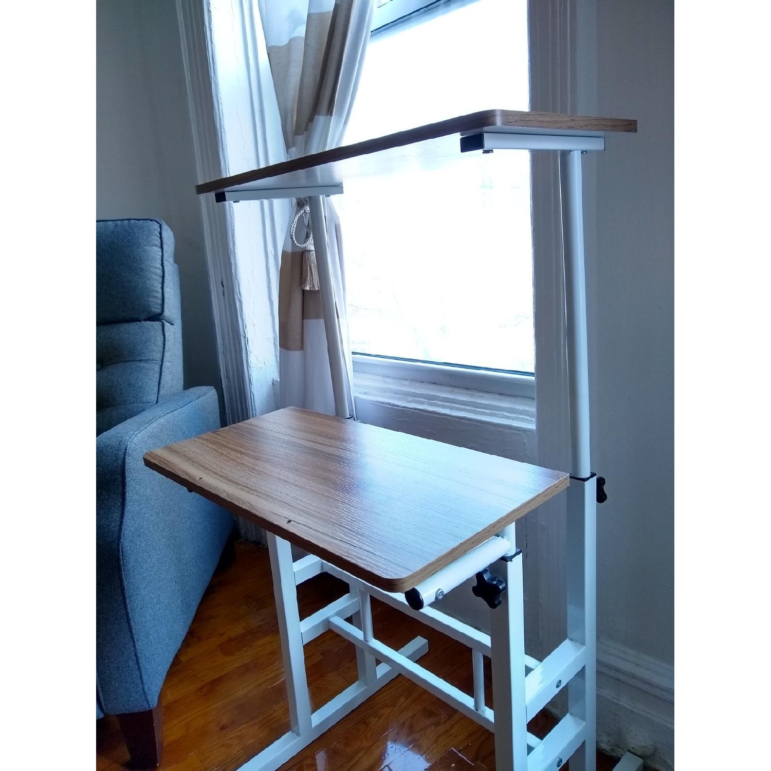 Sdadi Mobile Stand Up Desk Height Adjustable Desk - image-2