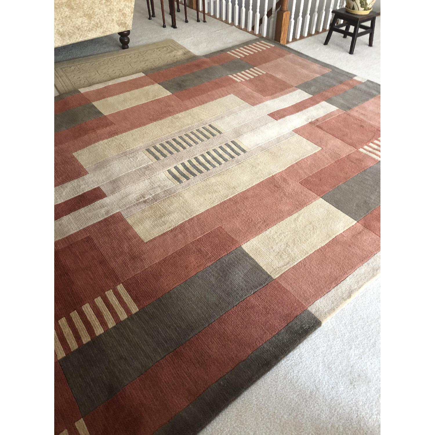 Art Deco Wool Area Rug - image-2