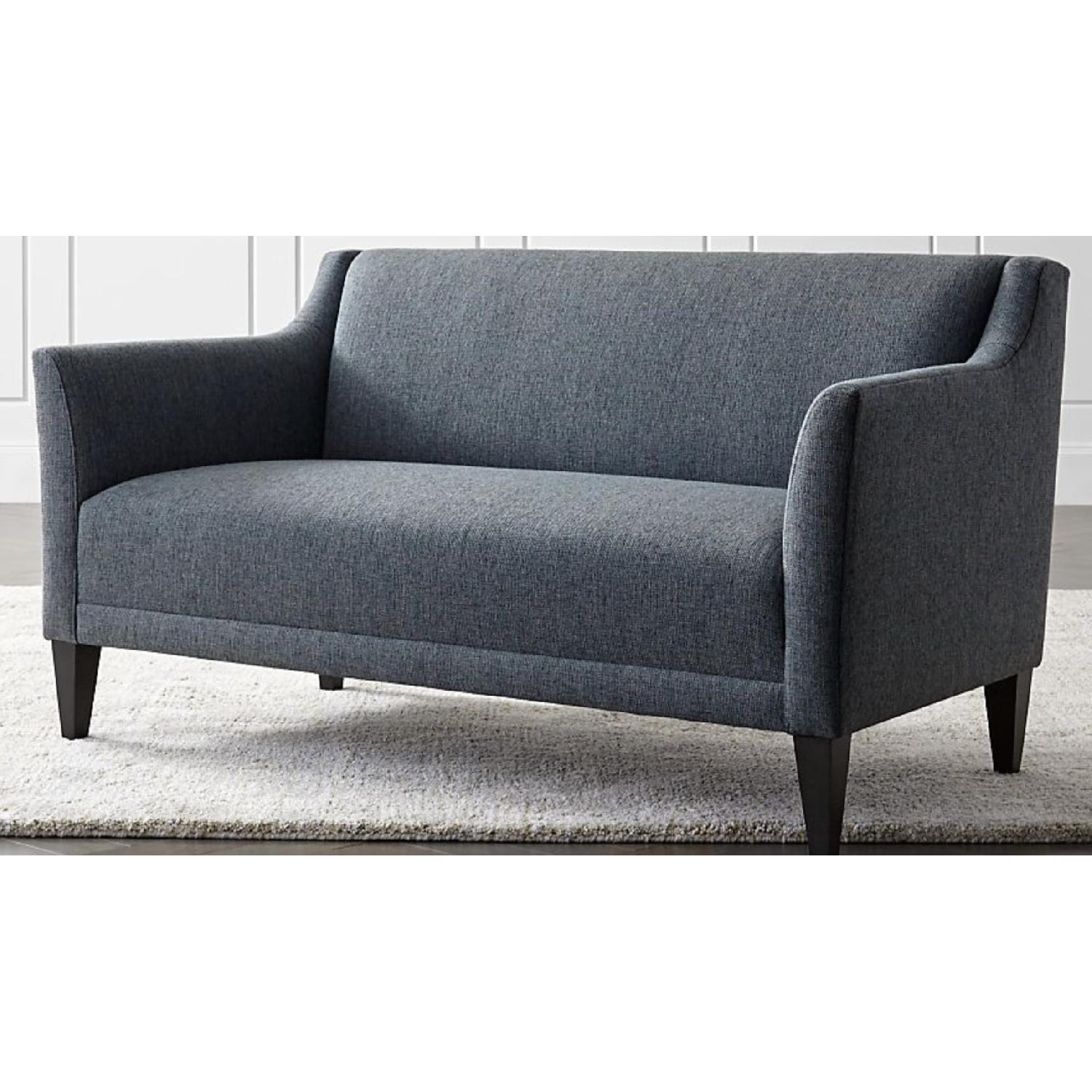 Crate & Barrel Margot Loveseat in Midnight Blue - image-1