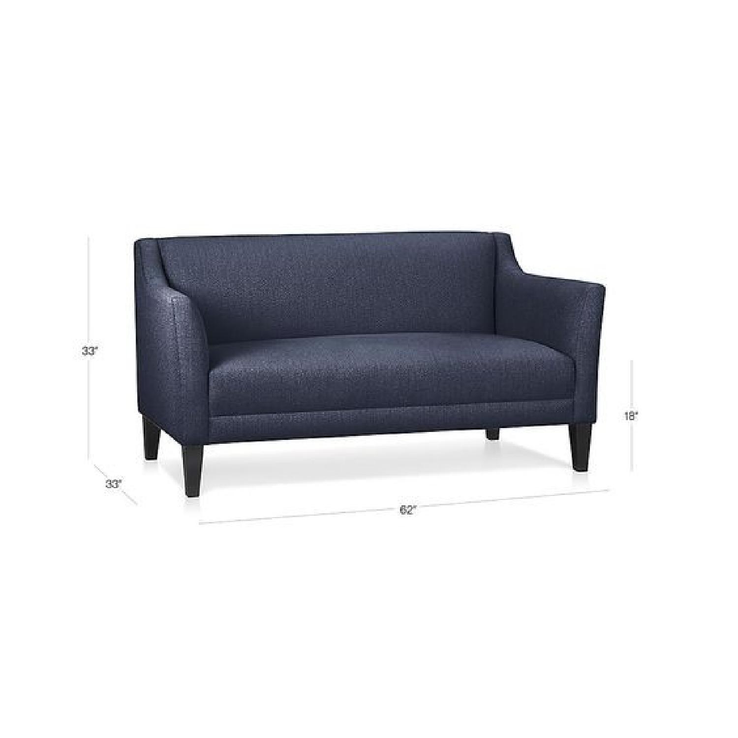 Crate & Barrel Margot Loveseat in Midnight Blue - image-4
