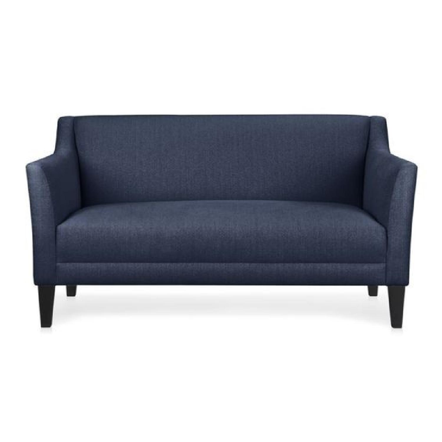 Crate & Barrel Margot Loveseat in Midnight Blue - image-0