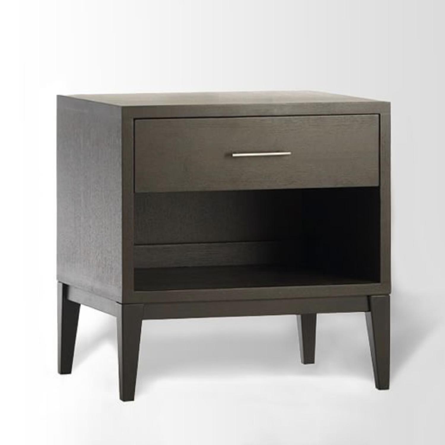 West Elm Chocolate 1 Drawer Nightstand - image-1