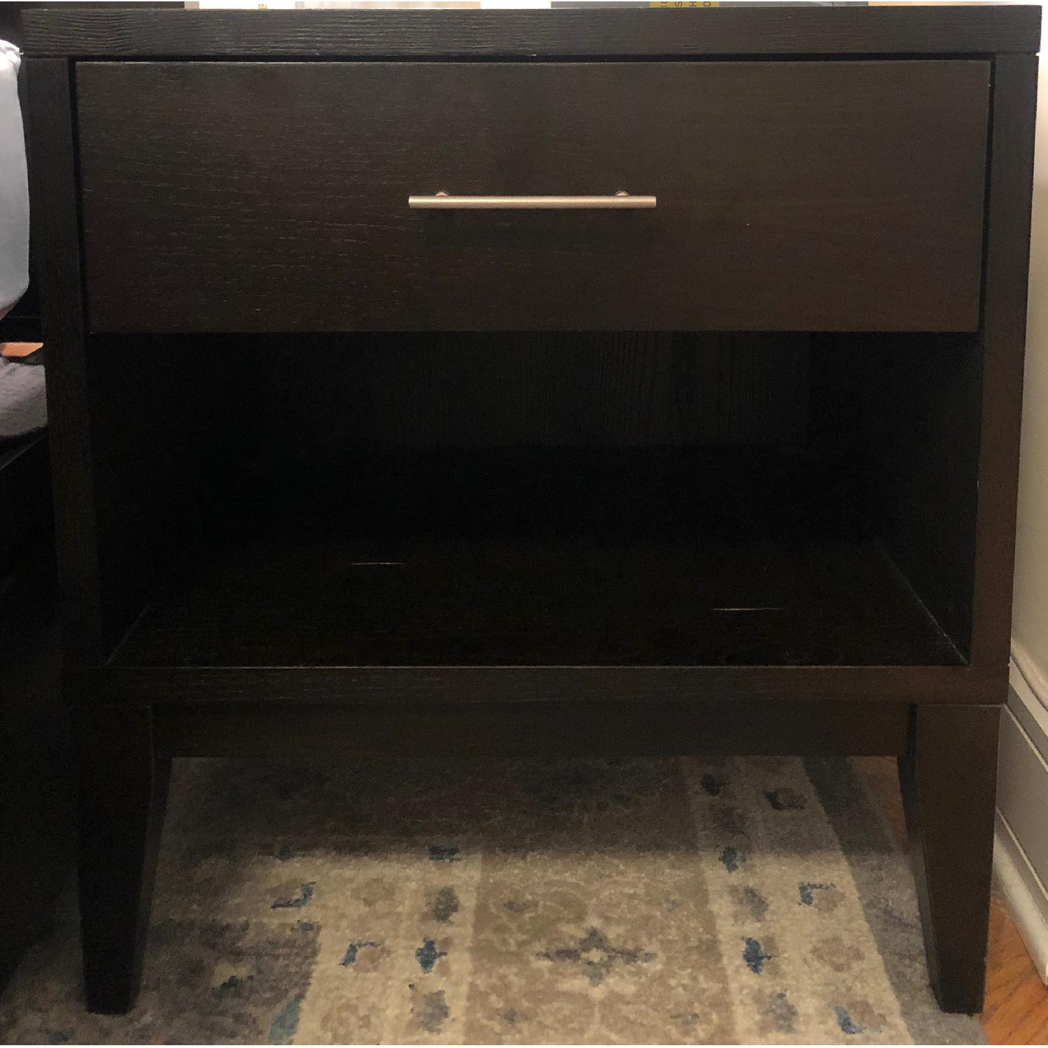 West Elm Chocolate 1 Drawer Nightstand - image-2