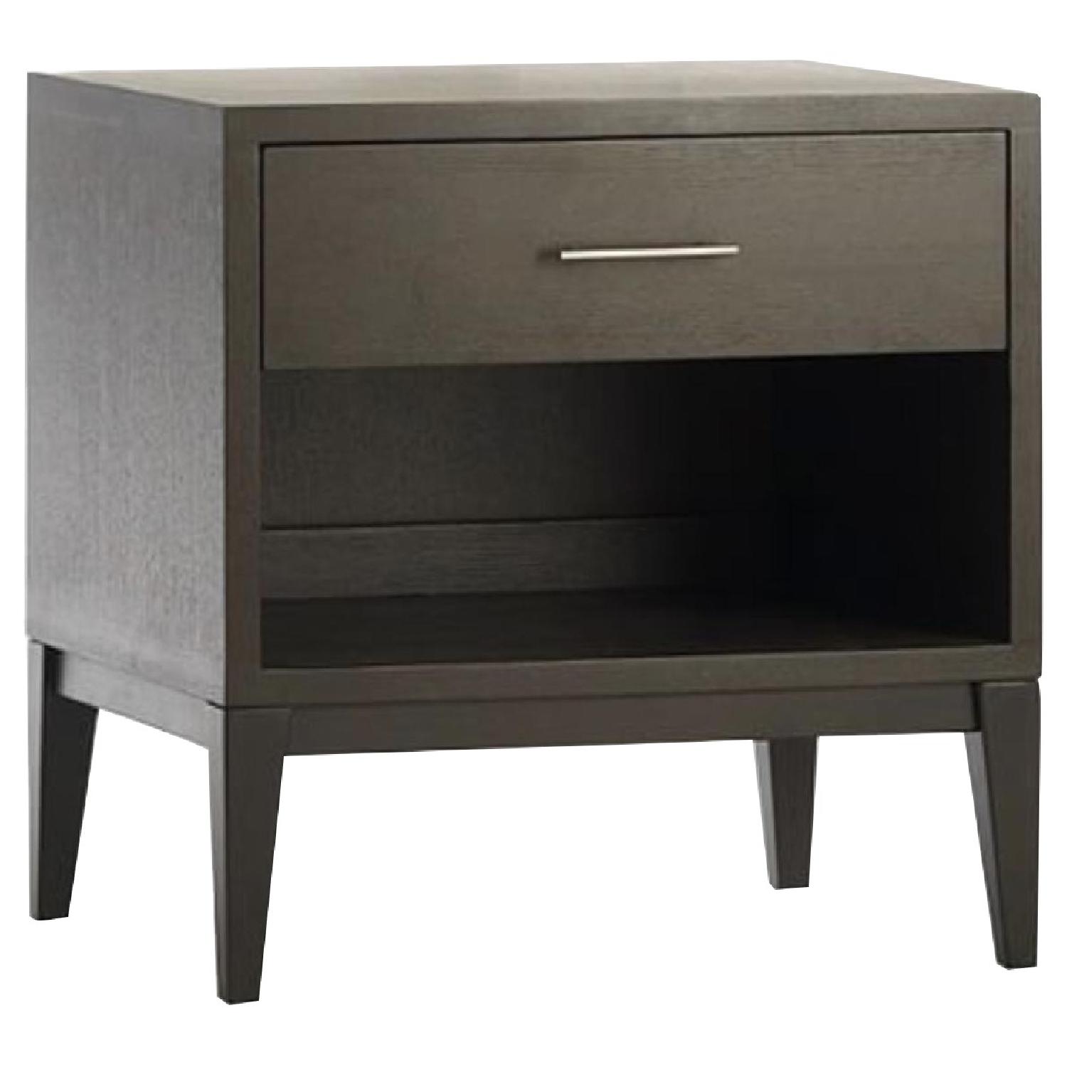 West Elm Chocolate 1 Drawer Nightstand - image-0