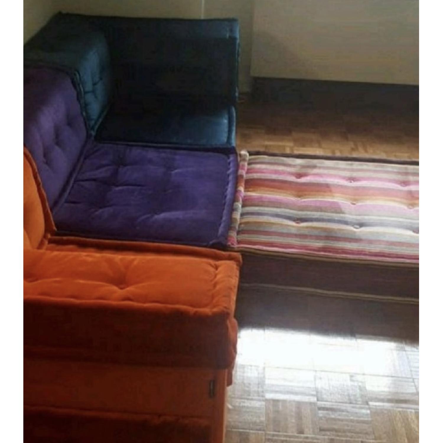 Roche Bobois Mah Jong Sectional Sofa w/ Missoni Pillow - image-3